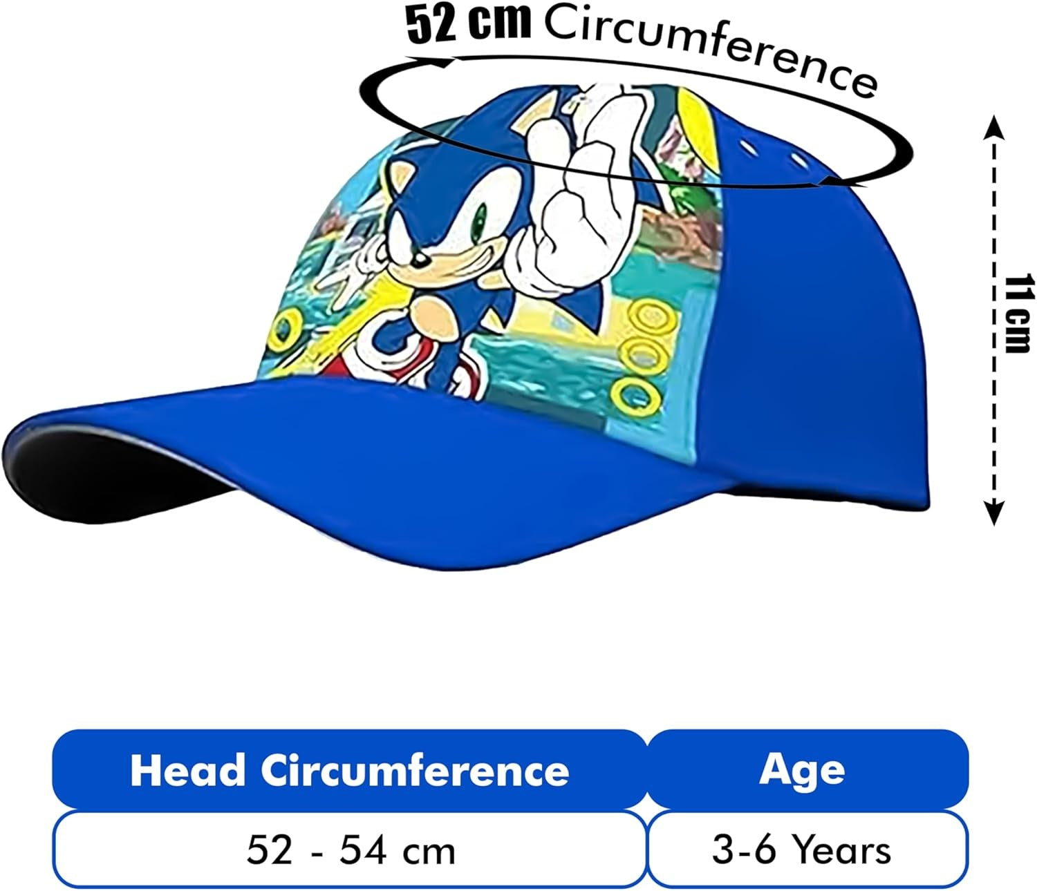 Sonic the Hedgehog Baseball Cap 3-7 Years - Assorted Colours