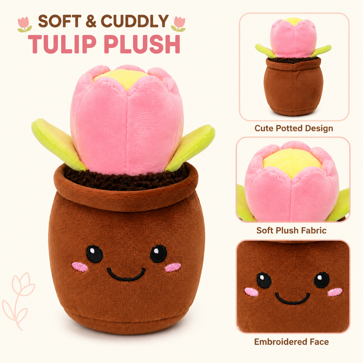 Soft Plushie Plant Plush Toy - Lily Flower – view 4
