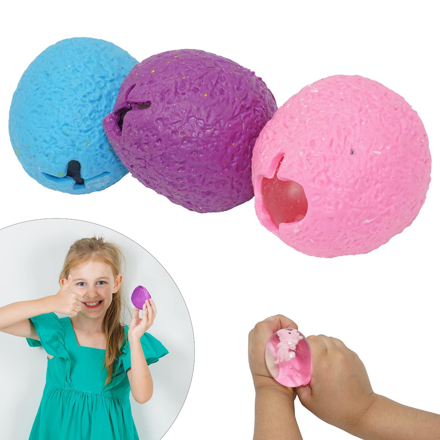 Unicorn Egg Squeezy Ball 6.2cm - 1x Random