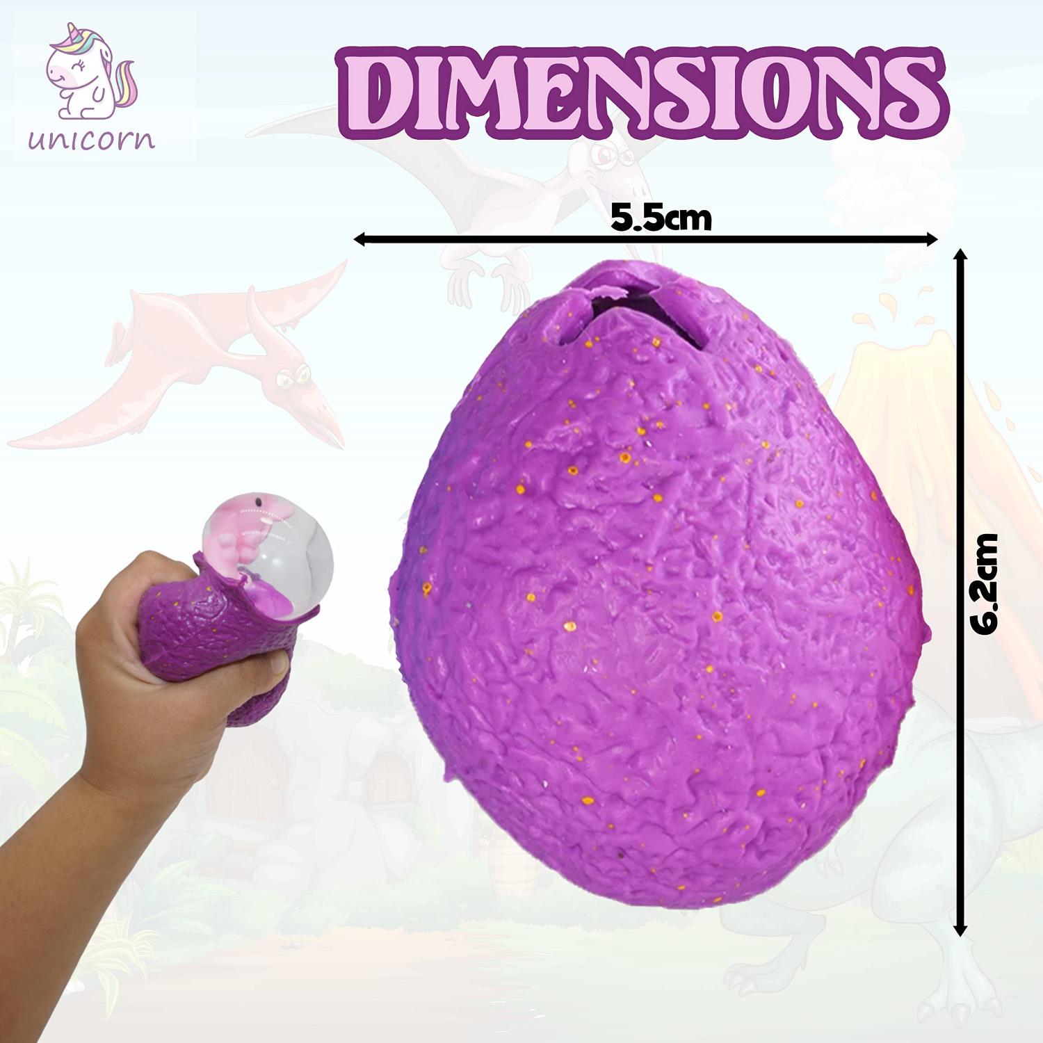Unicorn Egg Squeezy Ball 6.2cm - 1x Random