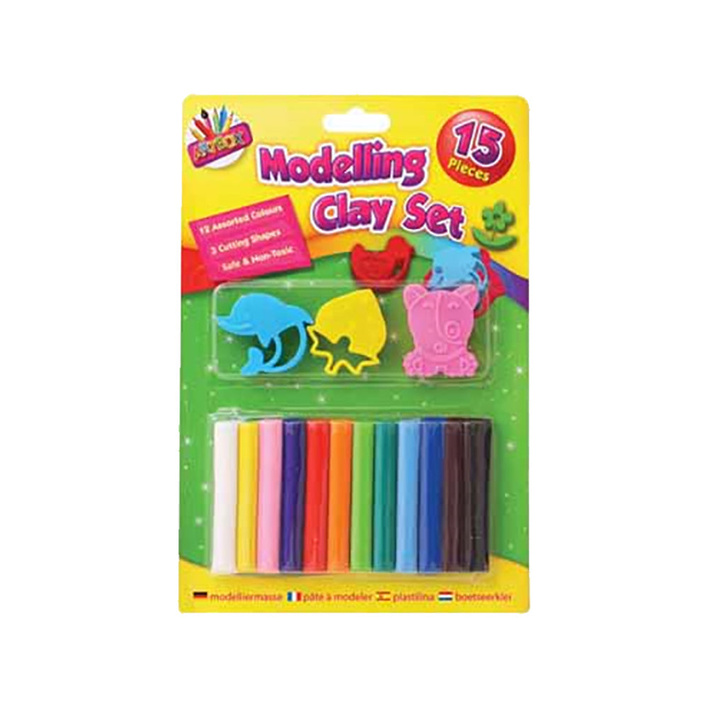 15 Piece Modelling Clay Set with Tools-Dolphin