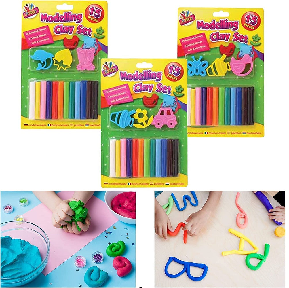 15 Piece Modelling Clay Set with Tools-Dolphin