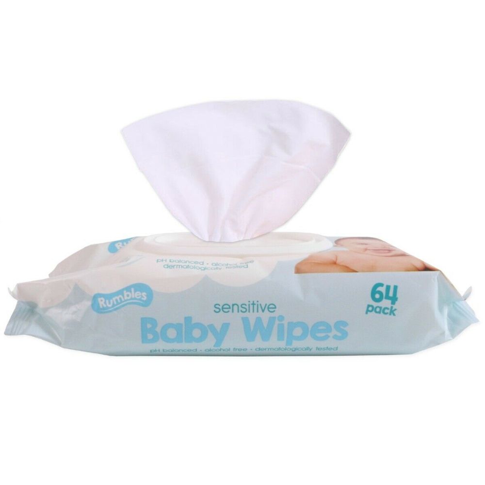 Sensitive Baby Care Wipes-64PK