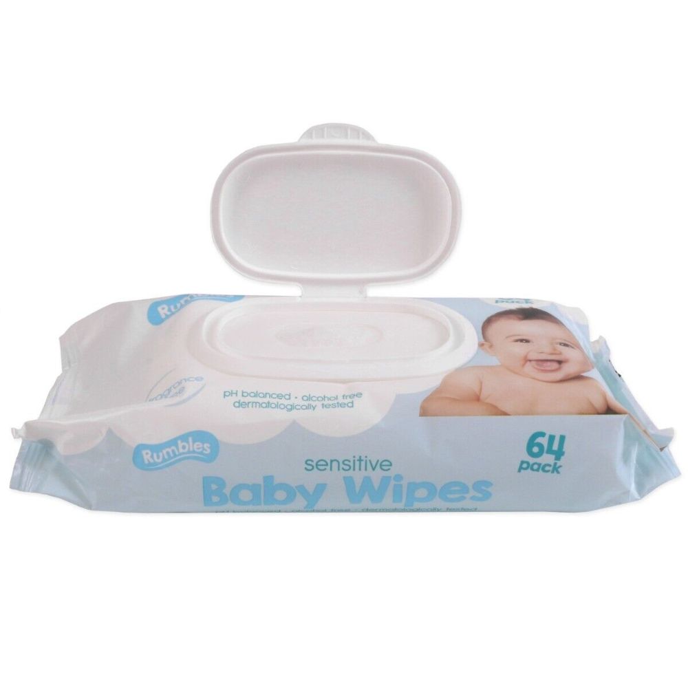 Sensitive Baby Care Wipes-64PK
