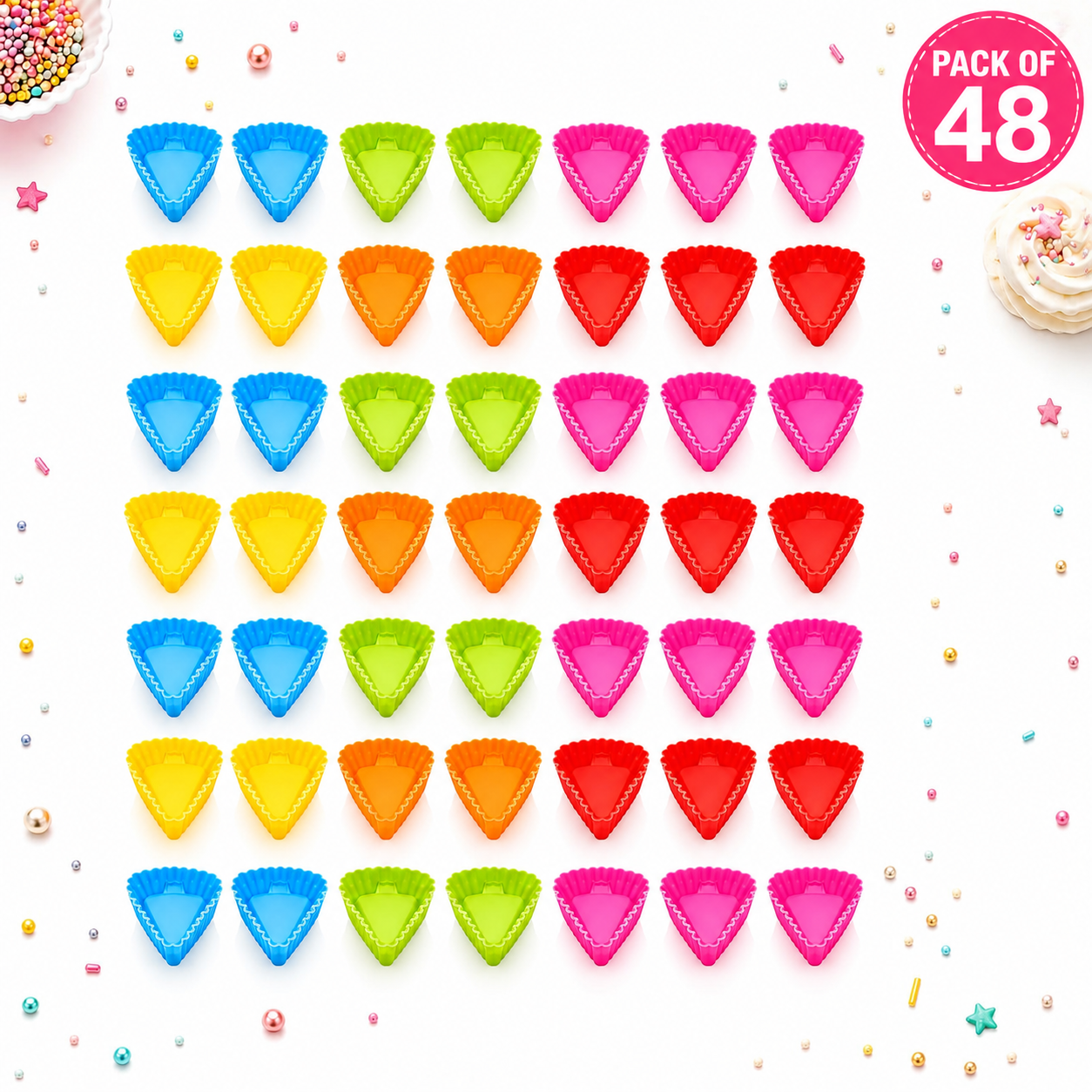 6cm Triangle Silicone Baking Moulds