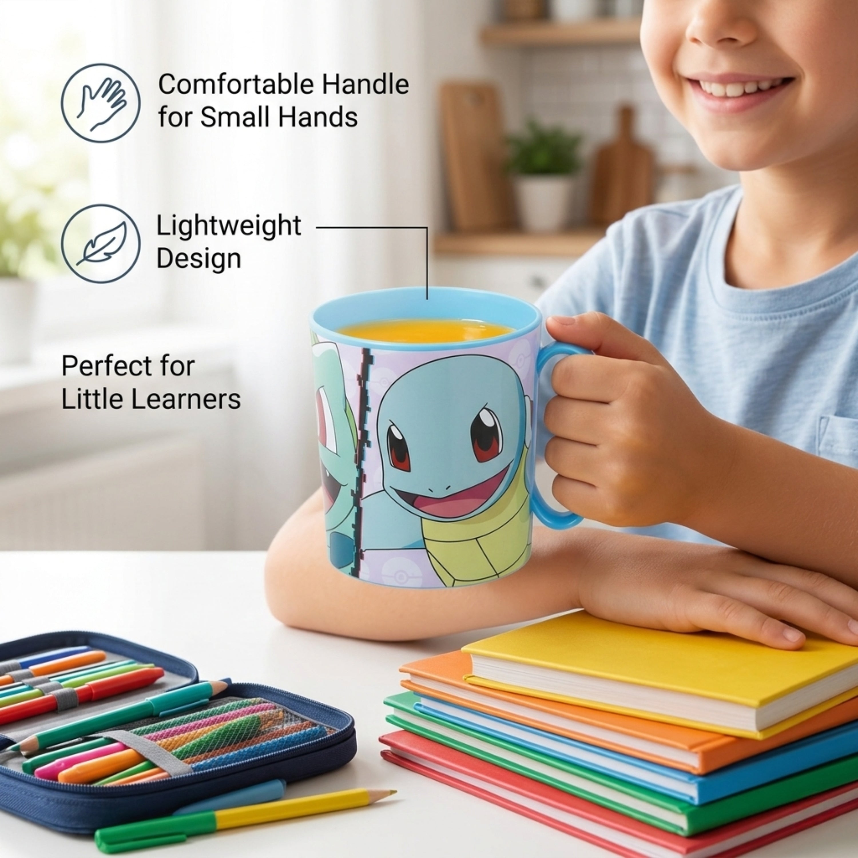 Kids Microwave Mug Reusable Plastic Cup - 390ml