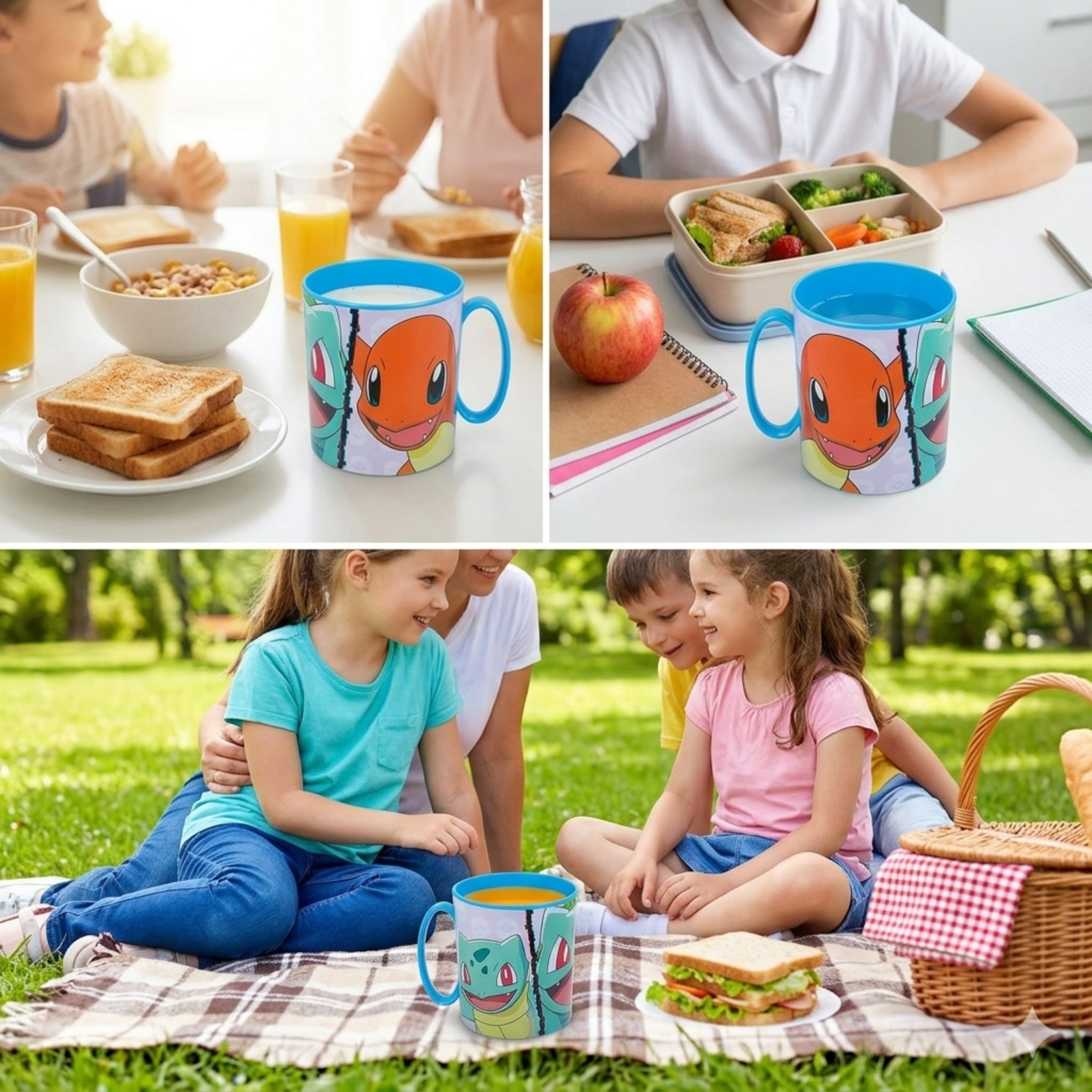 Kids Microwave Mug Reusable Plastic Cup - 390ml