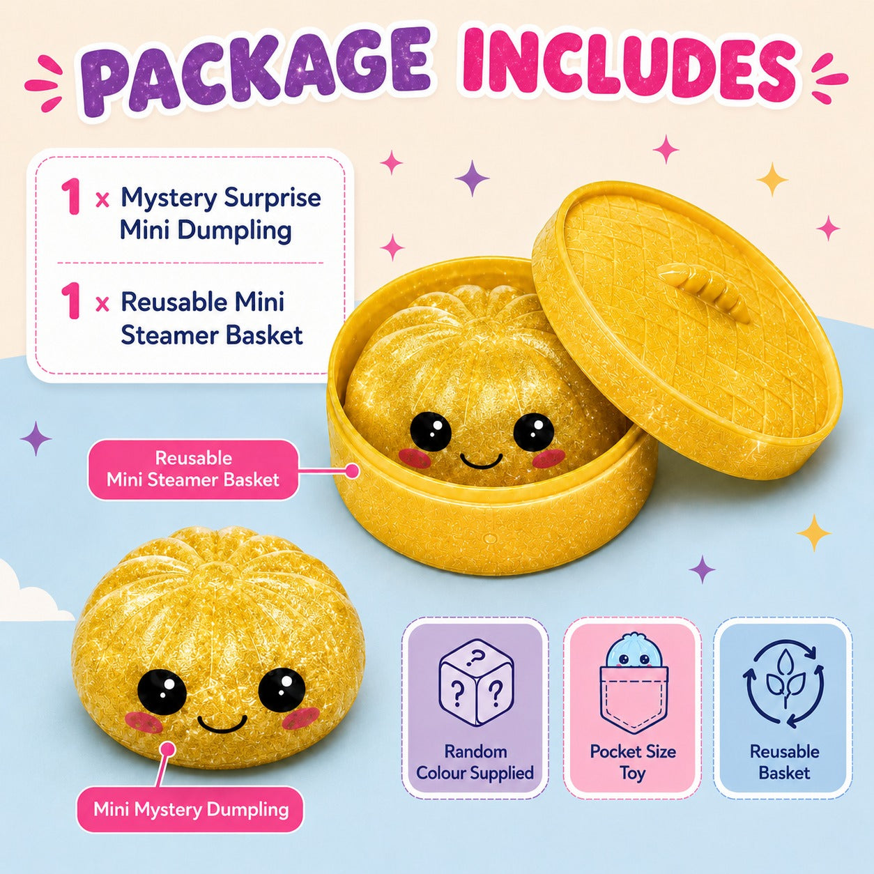 Glitter Mystery Surprise Mini Dumpling Toy