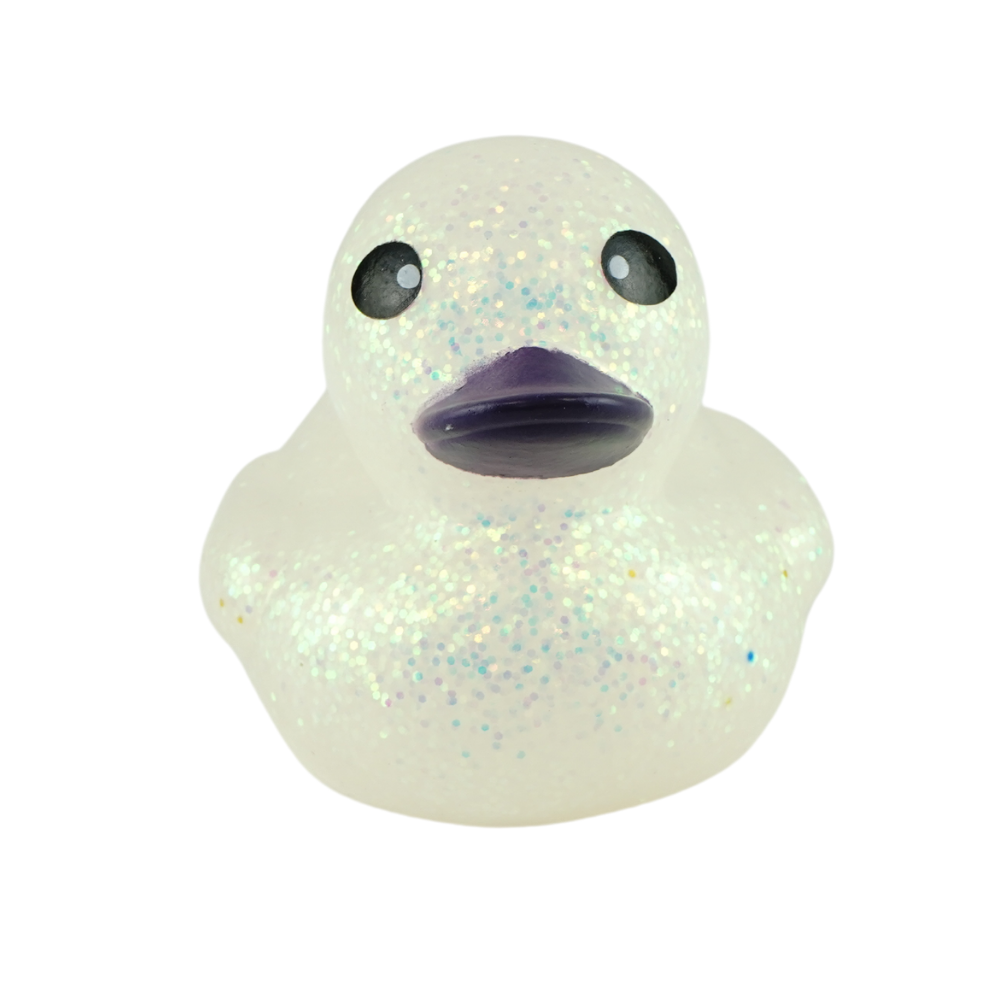 (Big) 9.5cm Glitter Duckies- White