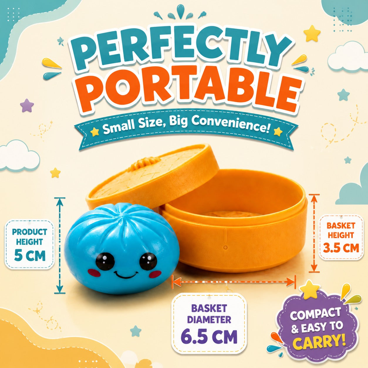 5cm Random Neon Mystery Mini Bao Dumpling Toy