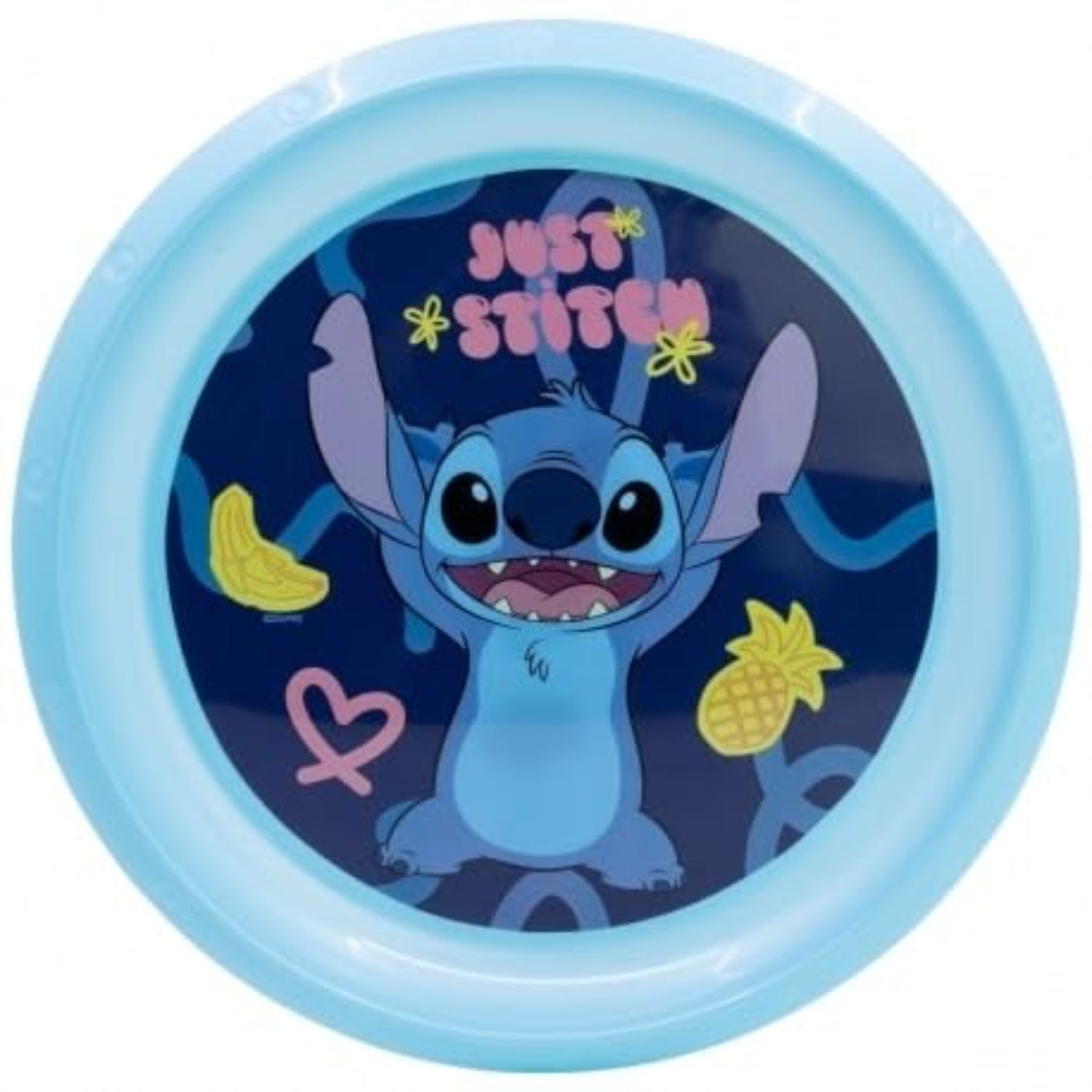 Kids 22cm BPA-Free Plastic Dinner Plate Reusable Round Snack Plate