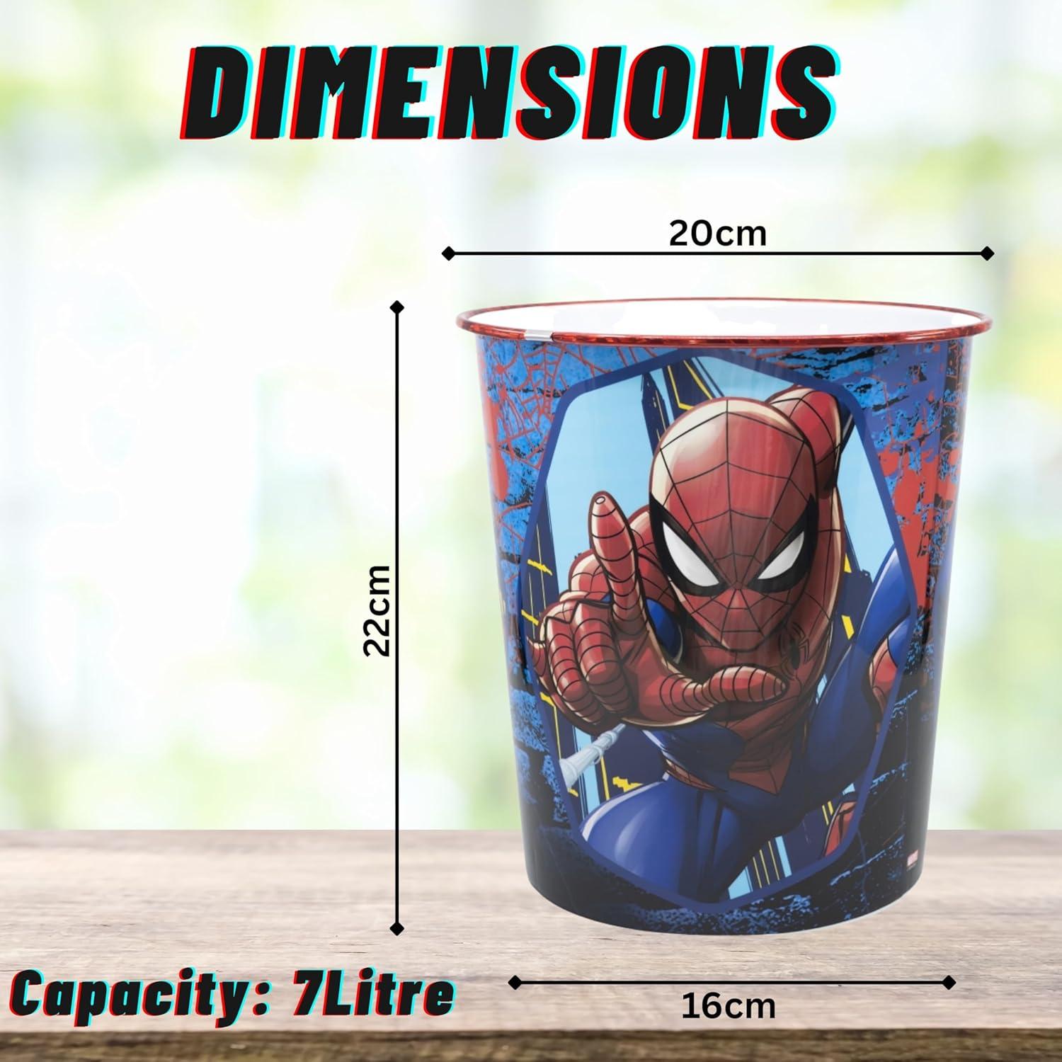 Kids 7L Plastic Dustbin Round Open Top Waste Paper Bin 22cm