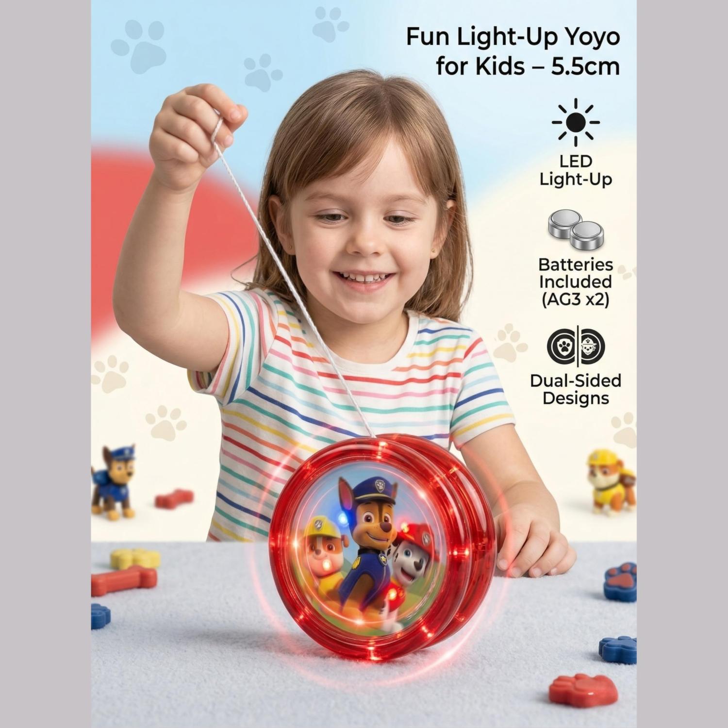 Paw Patrol LED Light-Up YoYo with String - 5.5cm