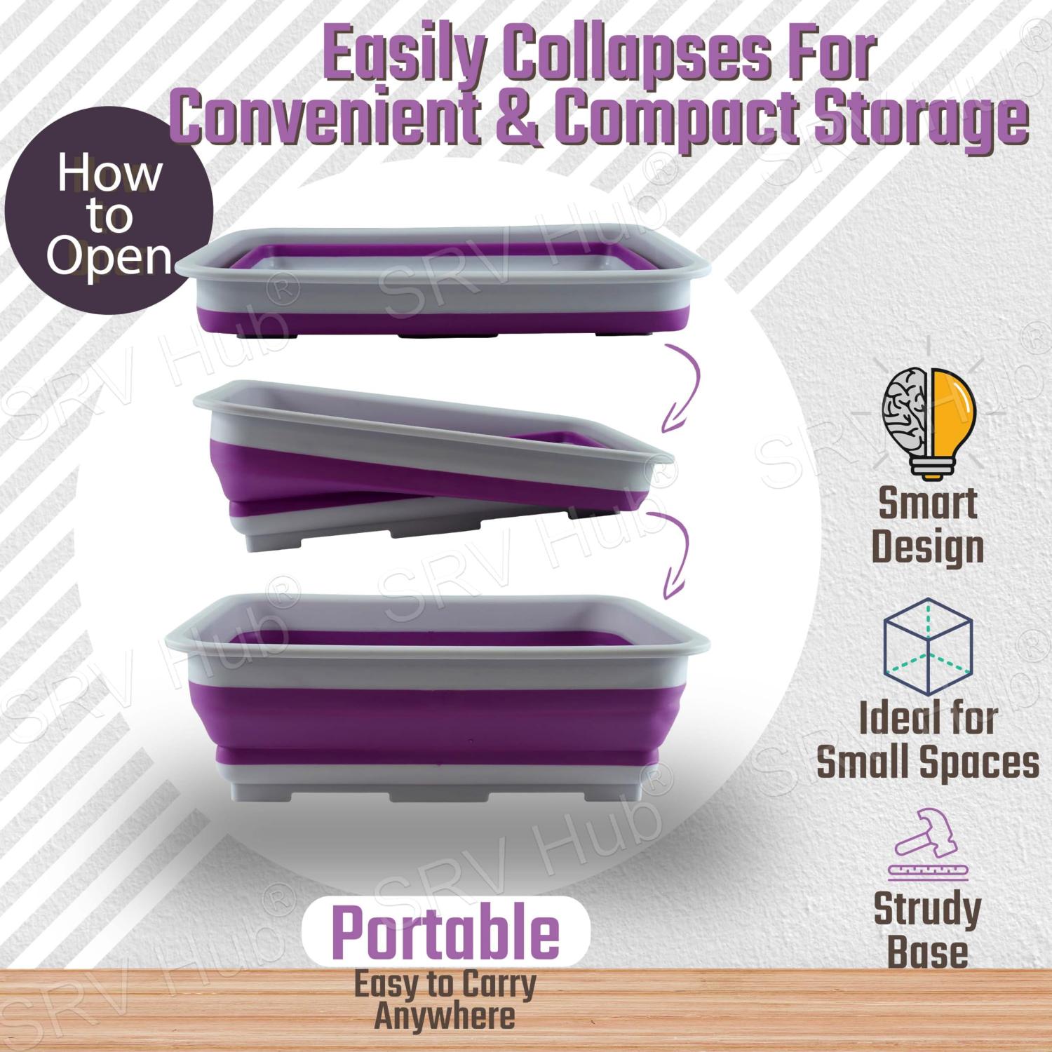 Collapsible Washing Up Bowls 10L - Assorted