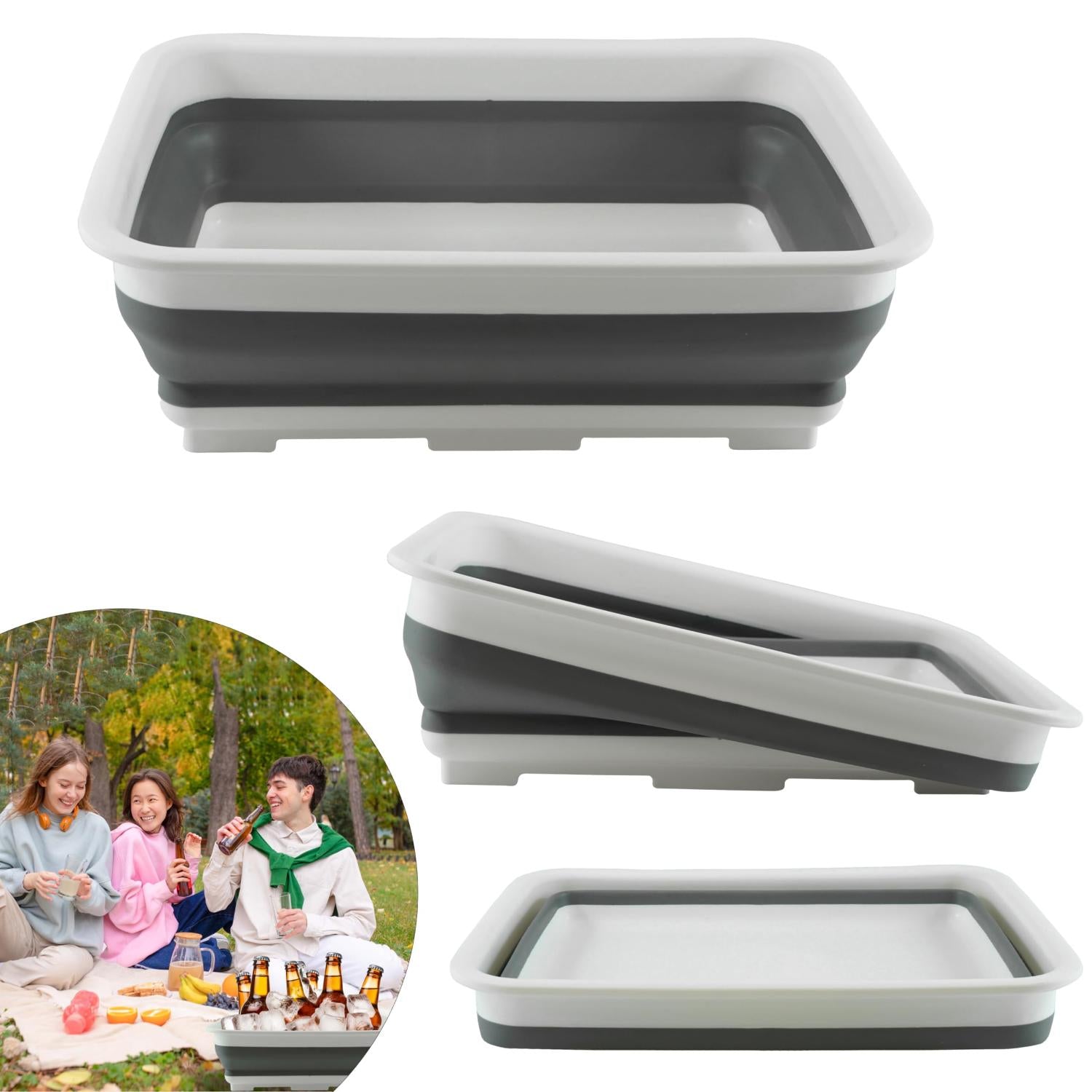 Collapsible Washing Up Bowls 10L - Assorted