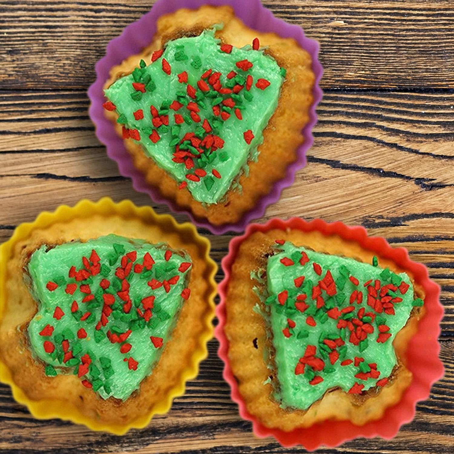 Reusable Silicone Muffin Cases Non-Stick Assorted Baking Moulds
