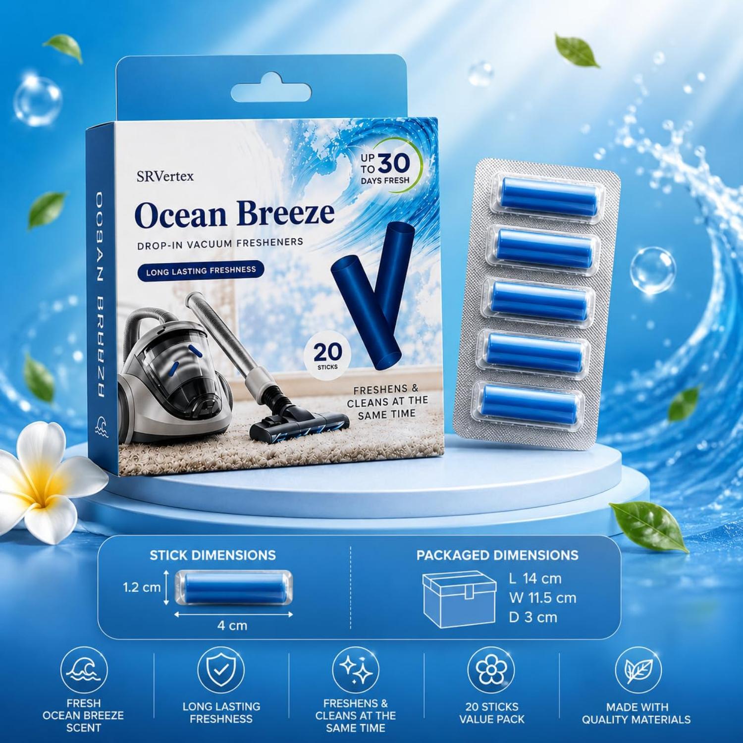 Vacuum Freshener Sticks - 20pk