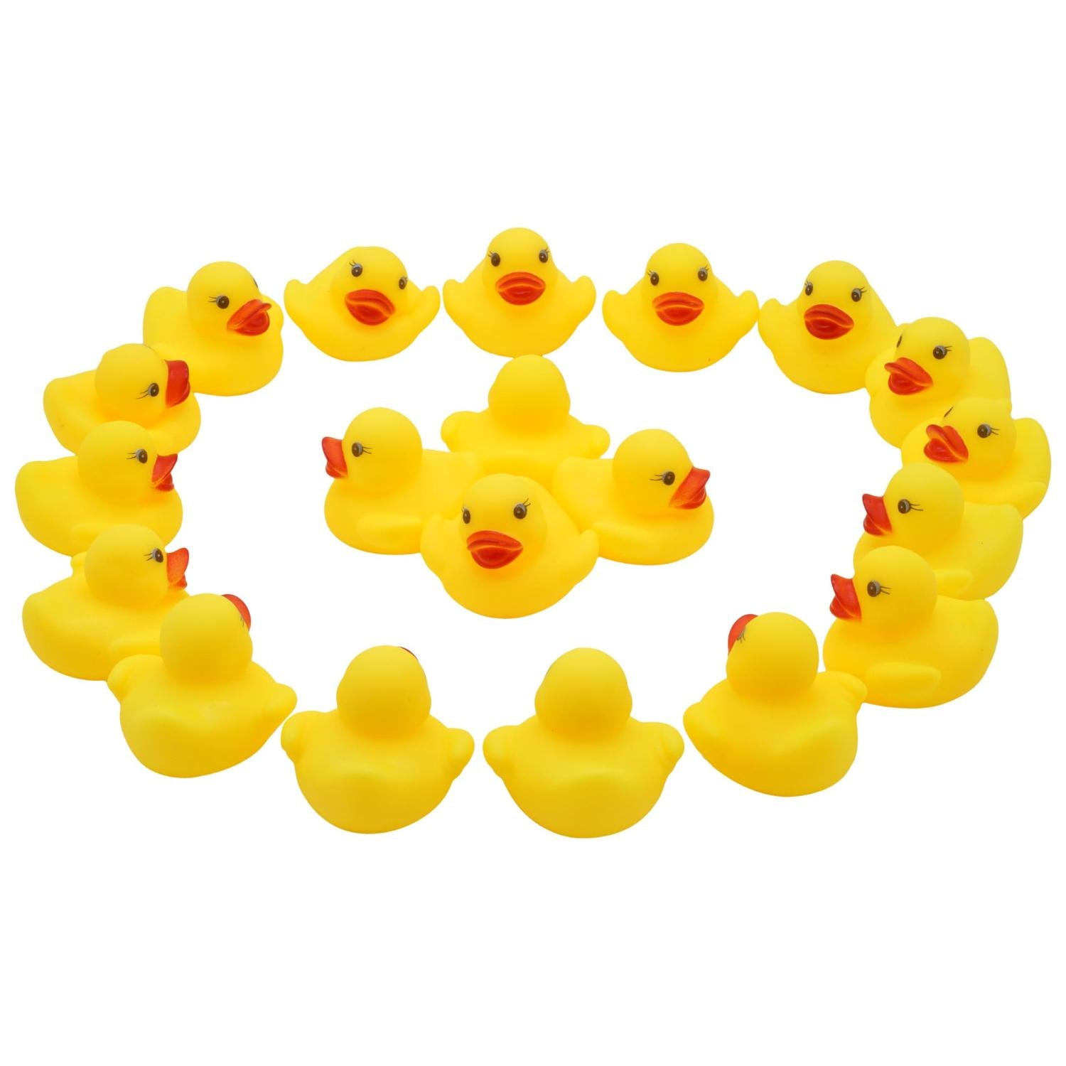 20Pk Mini Rubber Floating Ducks Bath Toys - 3cm
