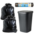 50L Black Trash Bags Heavy Duty Refuse Sacks 20 Pack