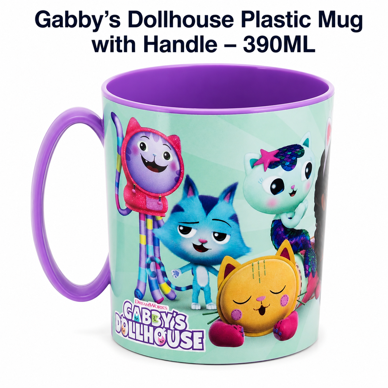 Kids Microwave Mug Reusable Plastic Cup - 390ml