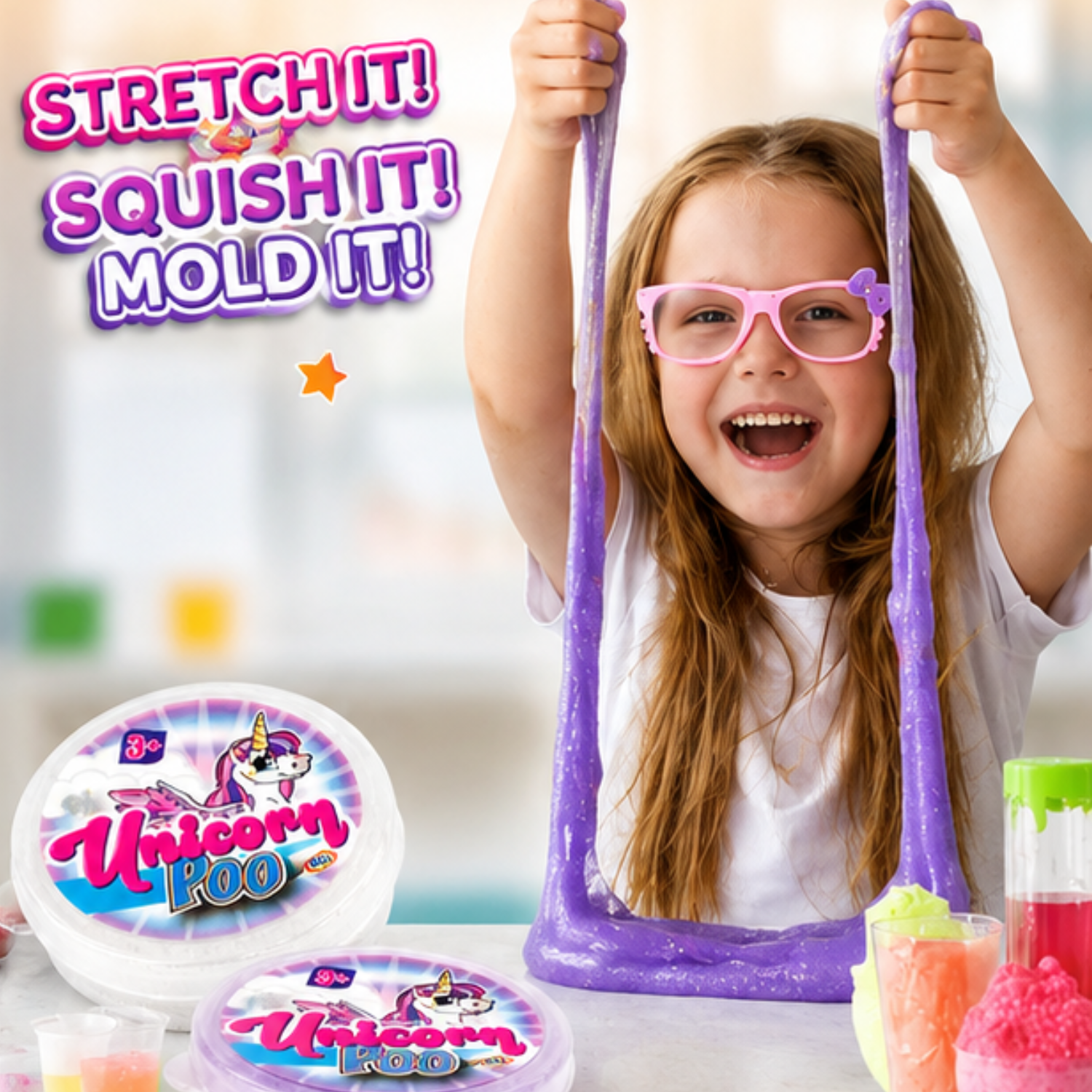 1x Random Unicorn Poo Putty Gooey Slime