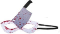 Felt Bloody Mask with Elastic Head Strap- Cleaver