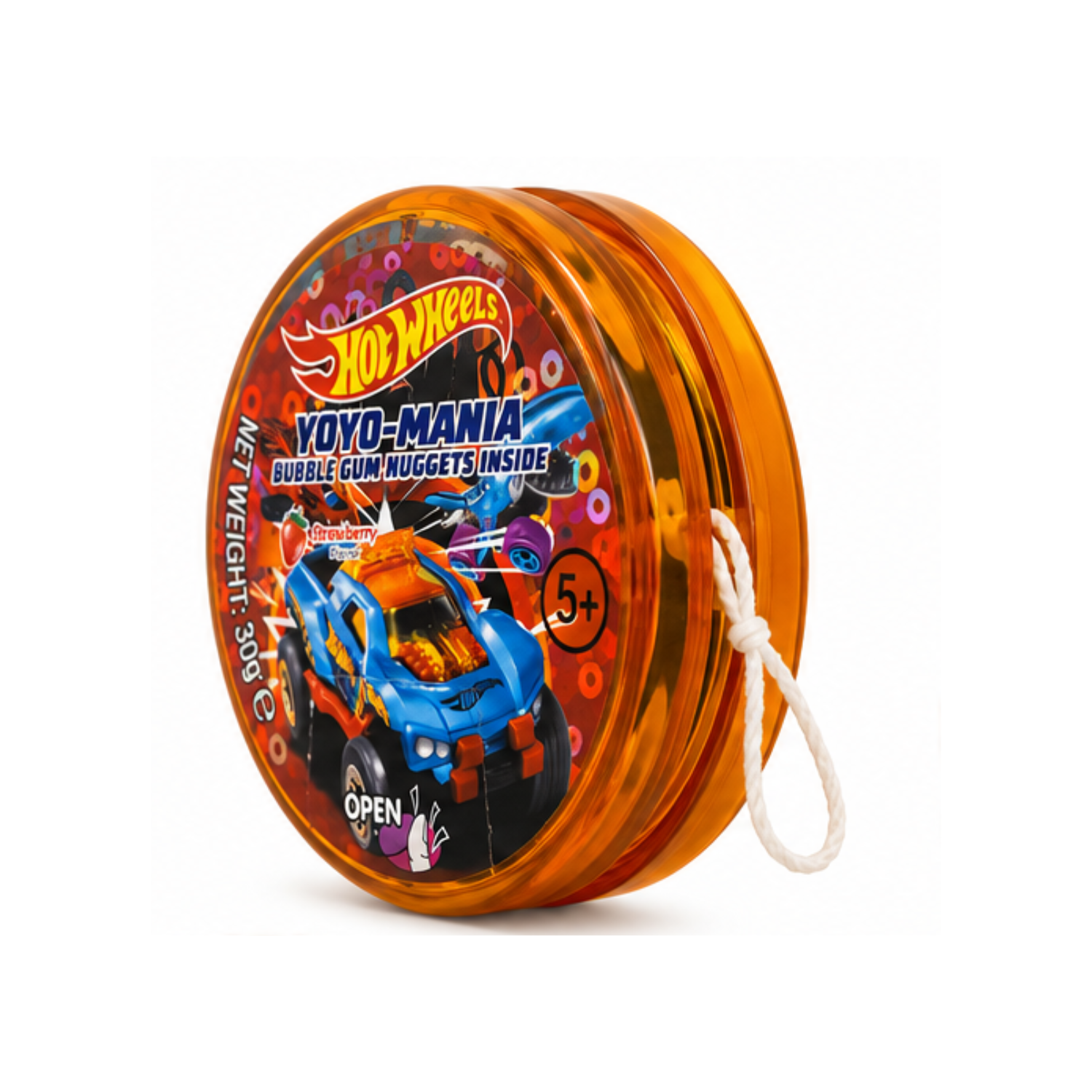 Hot Wheels Yo-Yo with Strawberry Bubble Gum 30g
