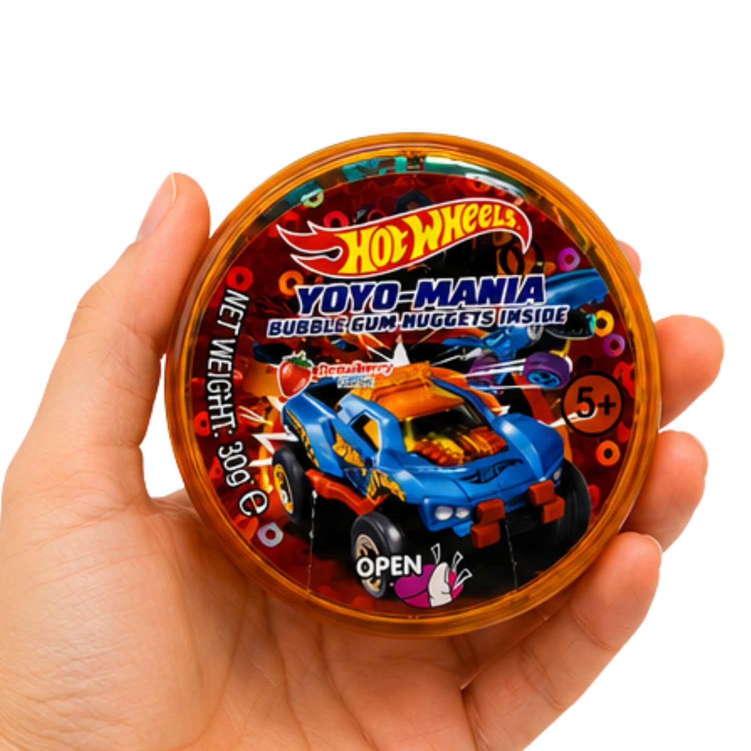Hot Wheels Yo-Yo with Strawberry Bubble Gum 30g
