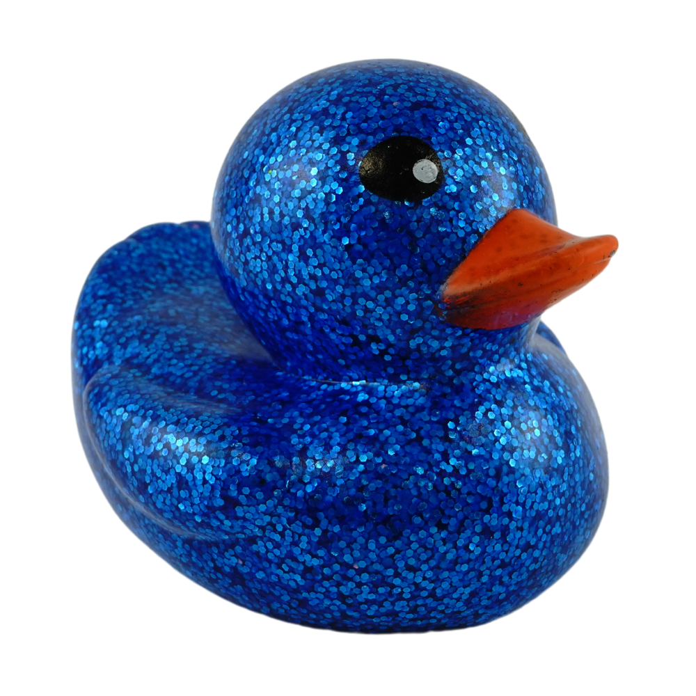 (Big) 9.5cm Glitter Duckies- Dark Blue