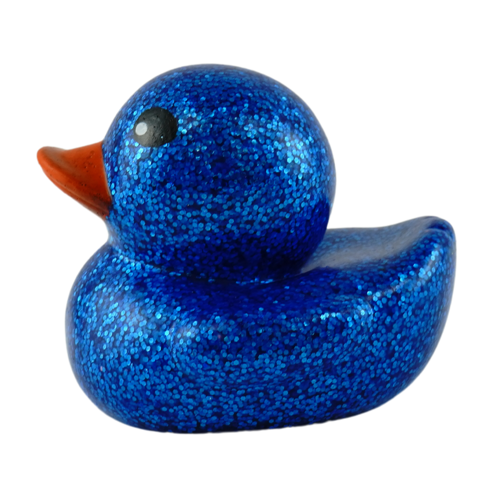 (Big) 9.5cm Glitter Duckies- Dark Blue