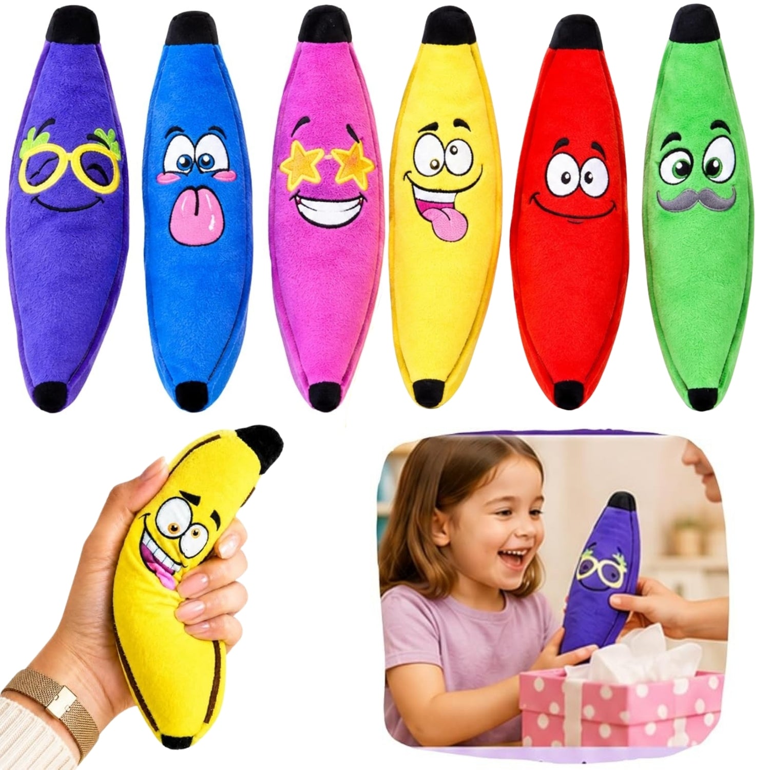 Banana Sensory Squishy Stretchy Toy – Assorted