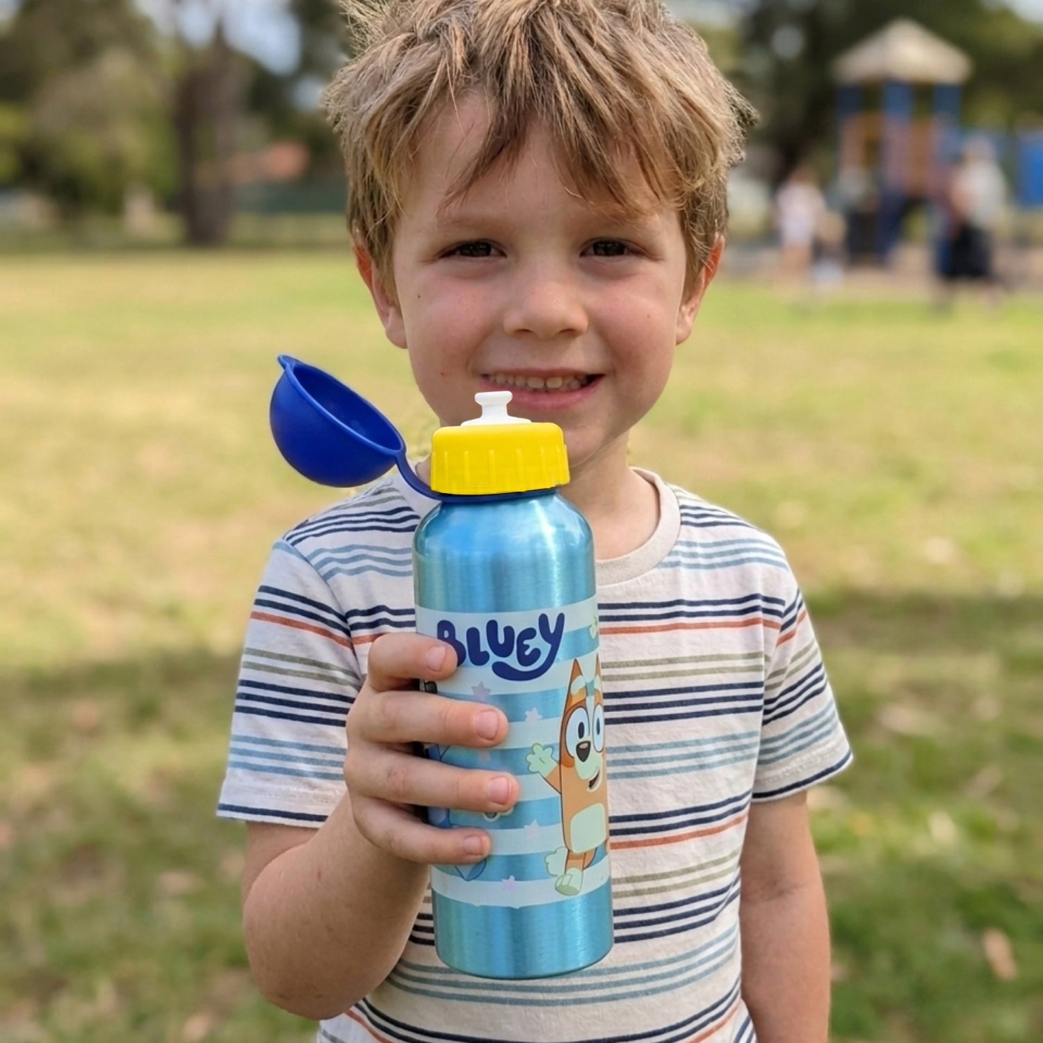 Aluminium Water Bottle 530ml - Bluey