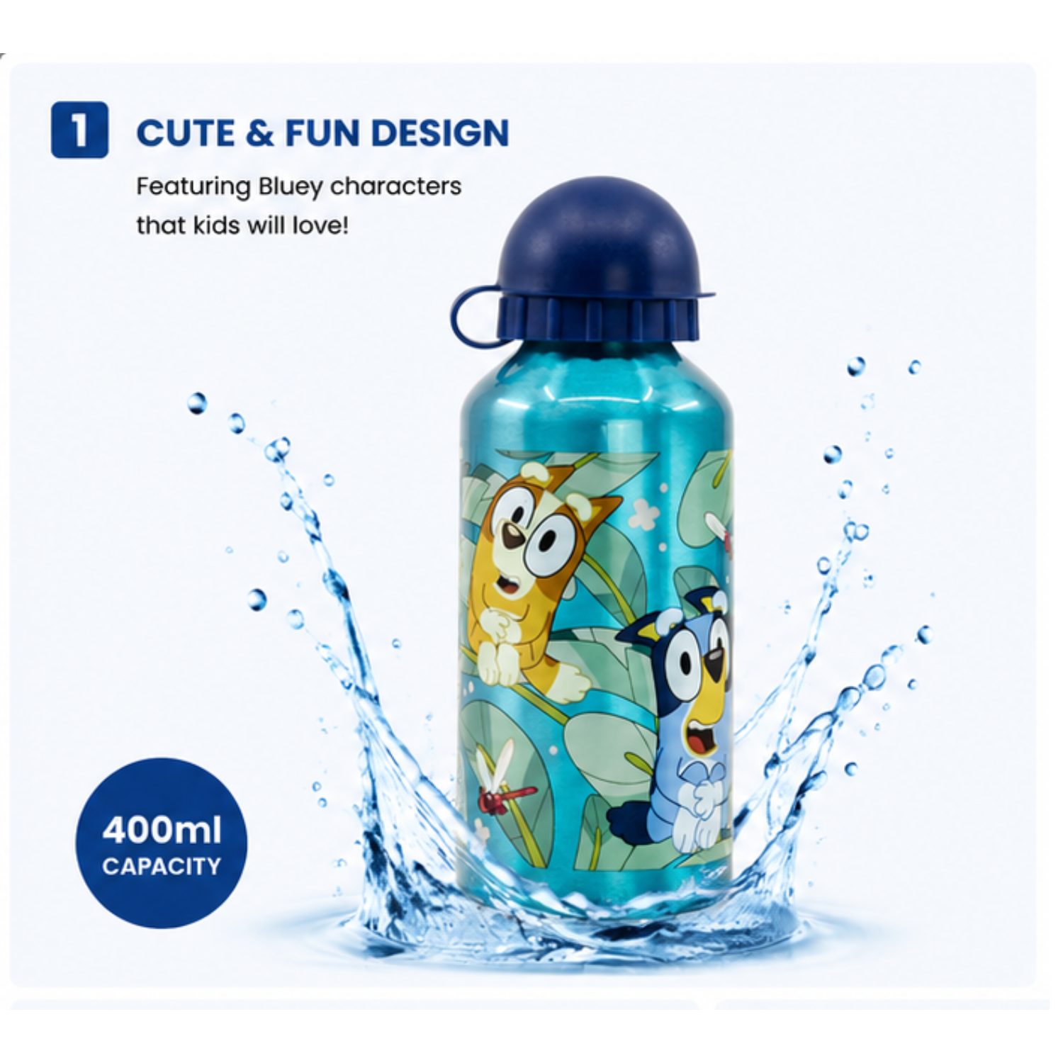 Aluminium Water Bottle 400ml - Spiderman