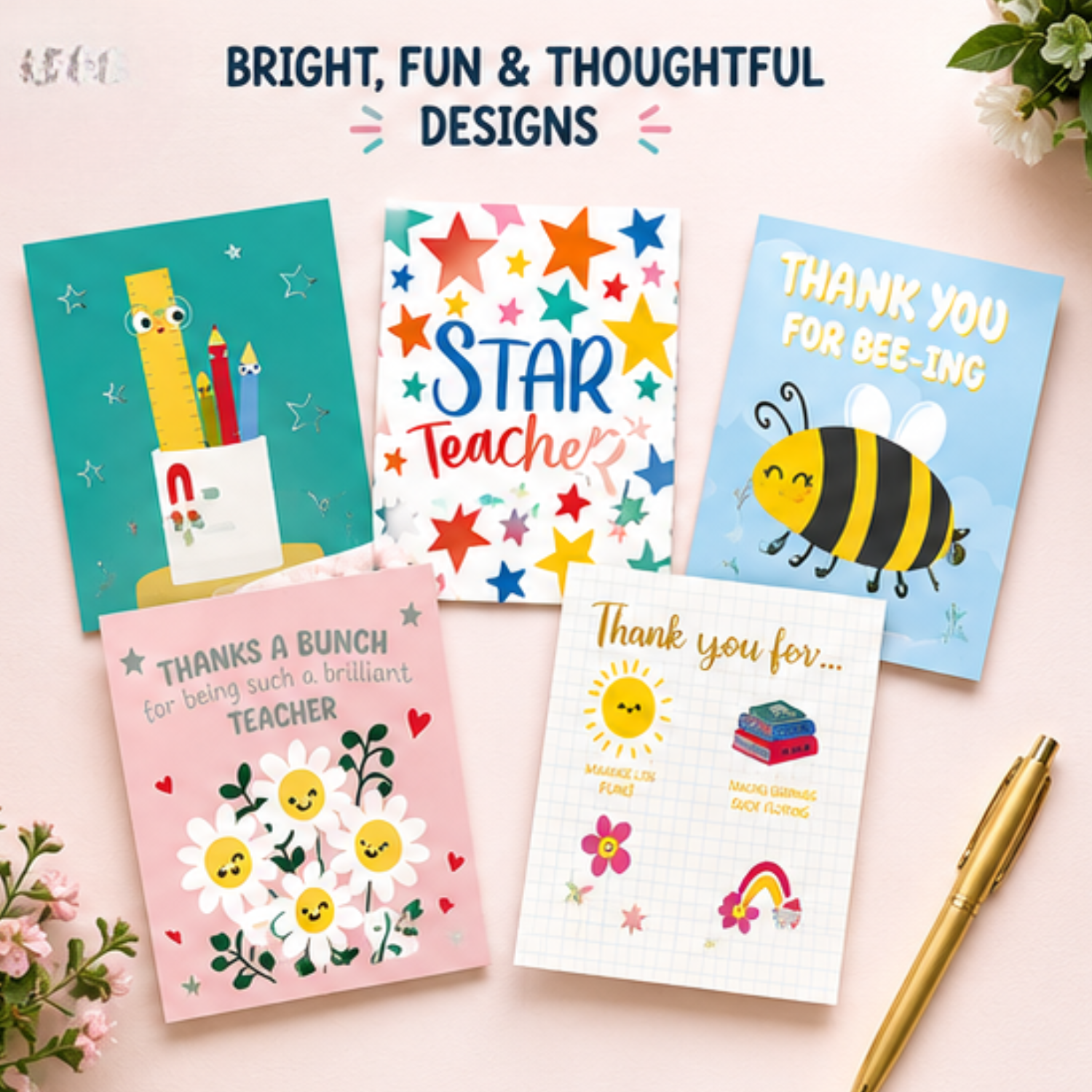 1x Random Teacher Greeting Card with Envelope