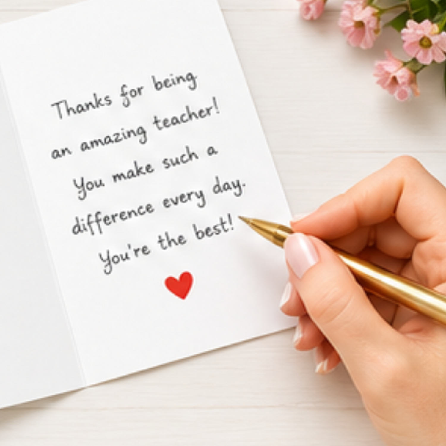 1x Random Teacher Greeting Card with Envelope