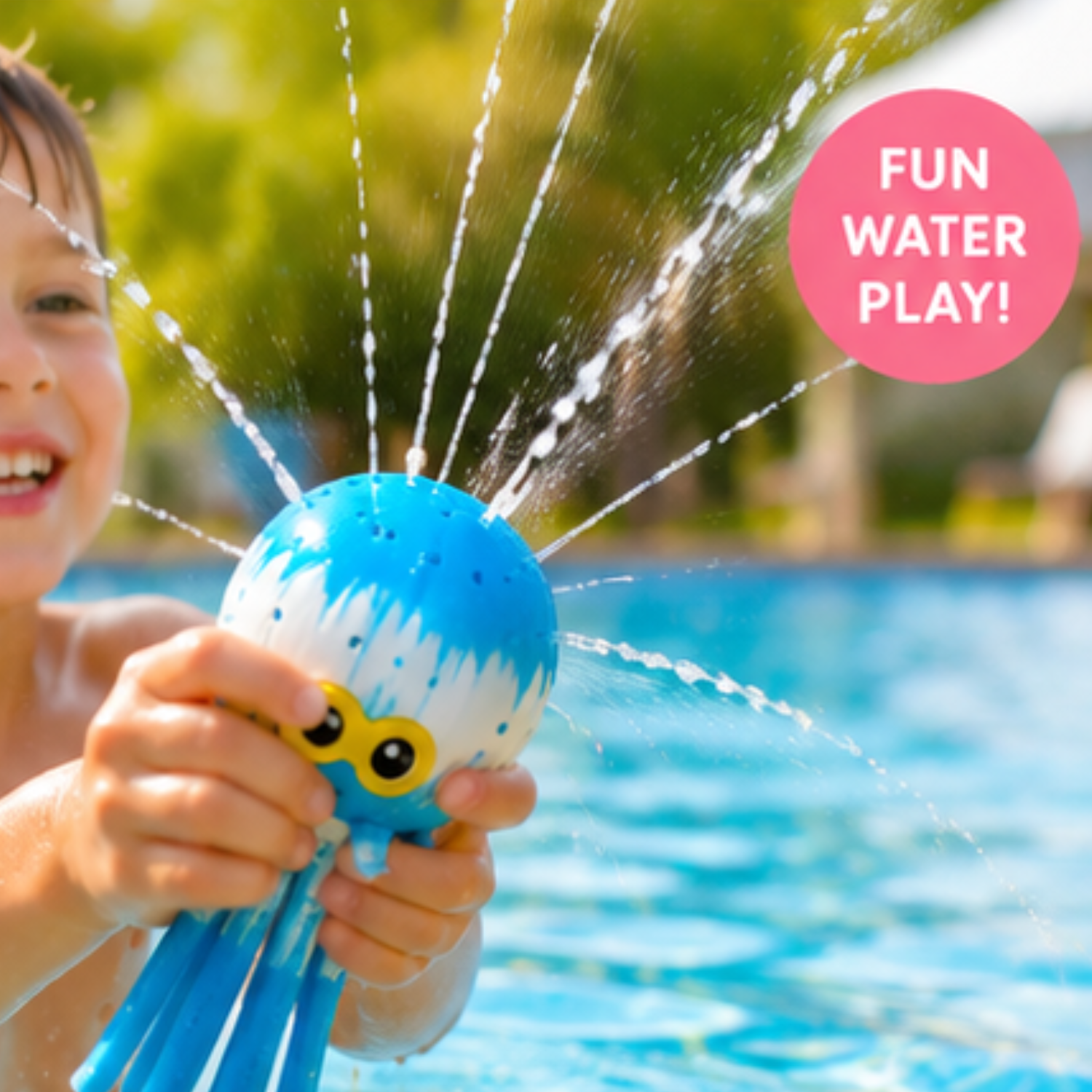 15cm Water Splash Octopus Water Absorption Bath Toy