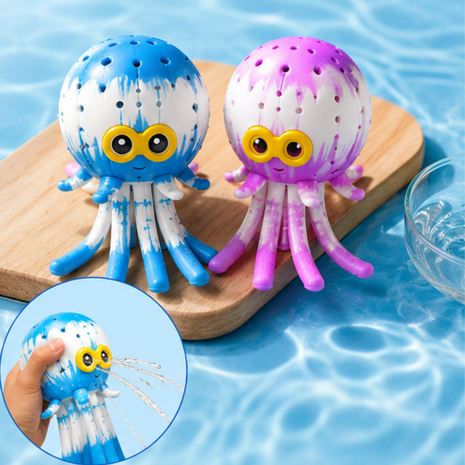 15cm Water Splash Octopus Water Absorption Bath Toy
