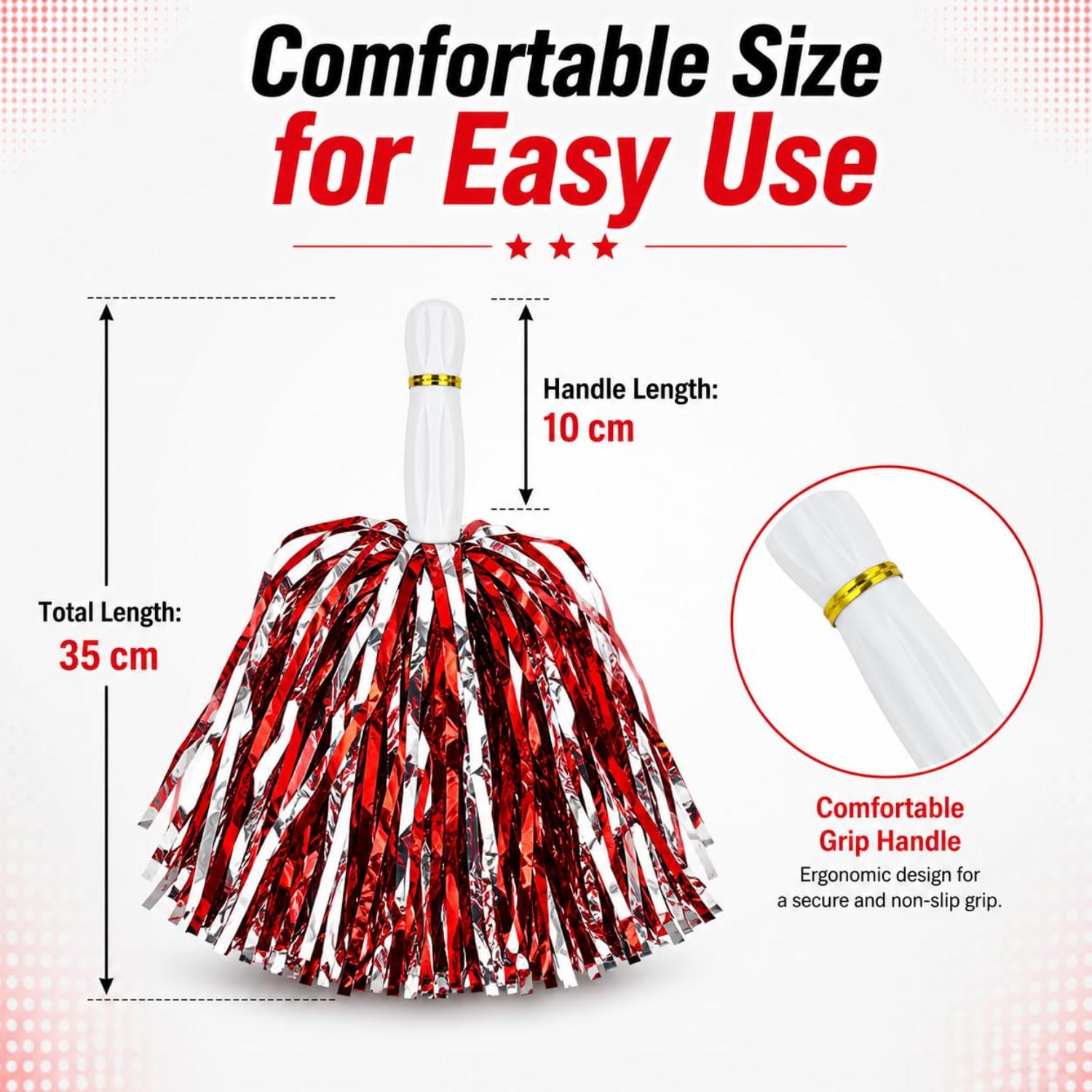 35cm Cheerleading Pom Poms Dance & Sports Events - Assorted