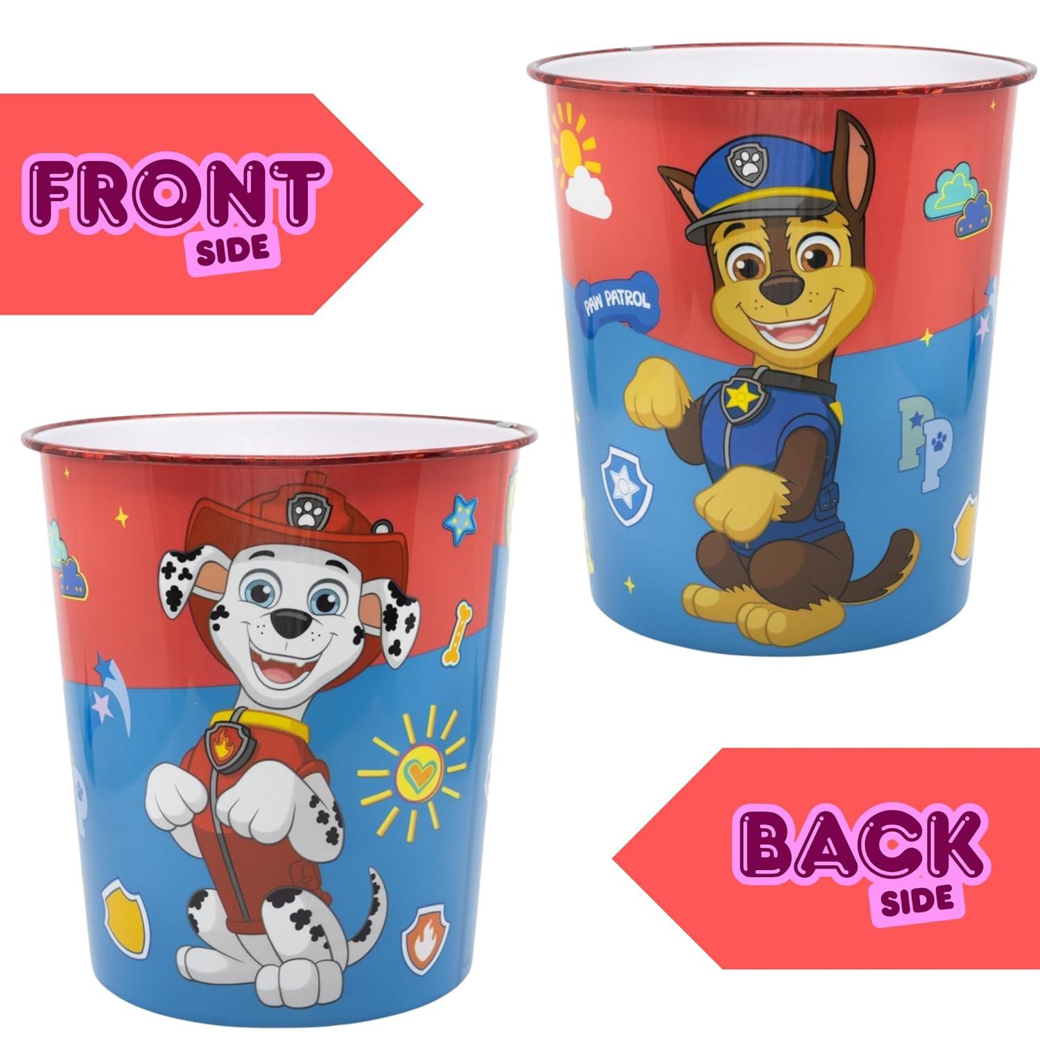 Kids 7L Plastic Dustbin Round Open Top Waste Paper Bin 22cm