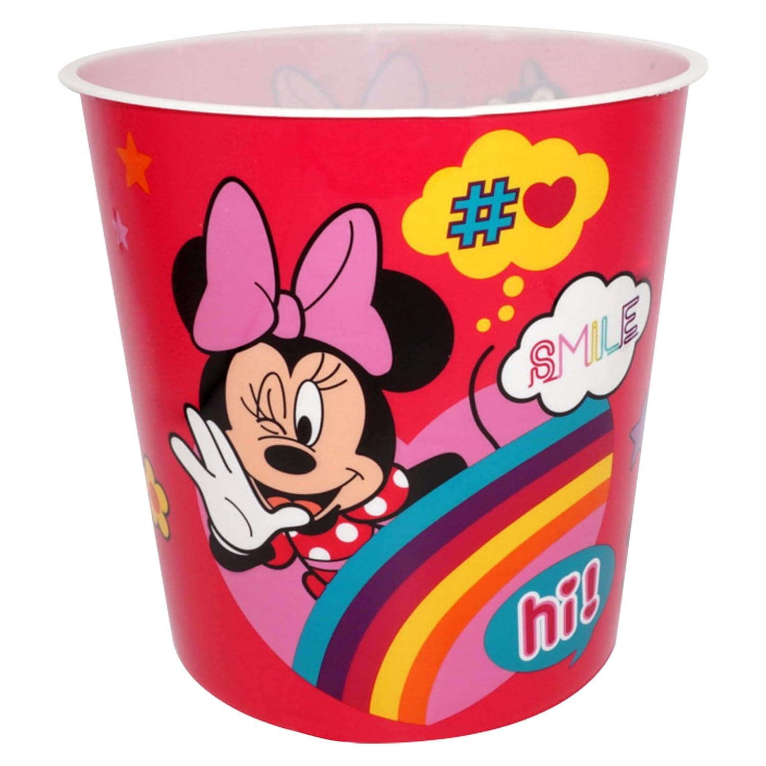 Kids 7L Plastic Dustbin Round Open Top Waste Paper Bin 22cm