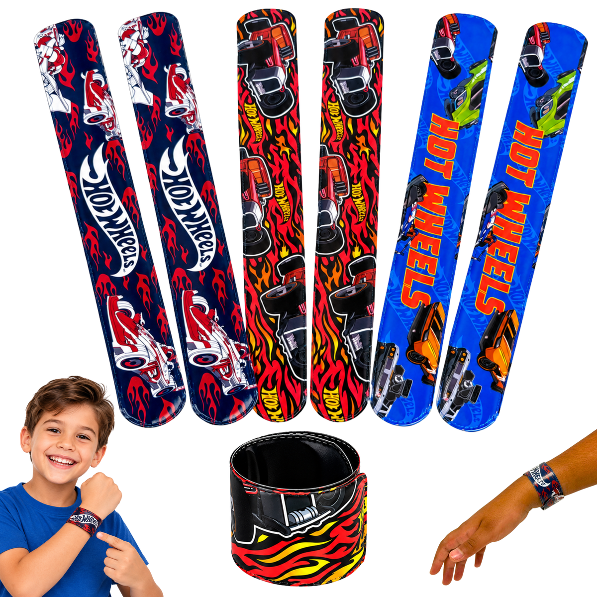 Hot Wheels Kids Licensed Slap Bands