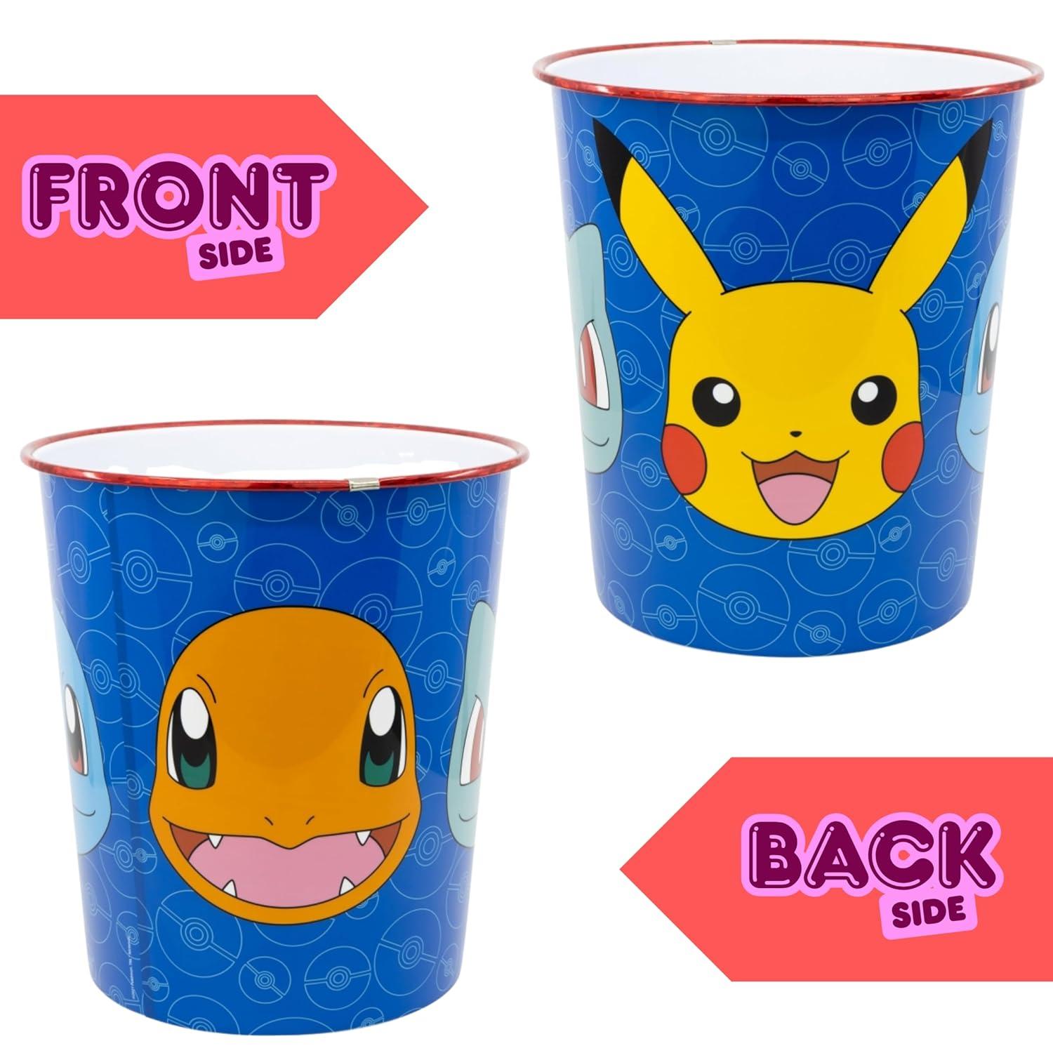 Kids 7L Plastic Dustbin Round Open Top Waste Paper Bin 22cm
