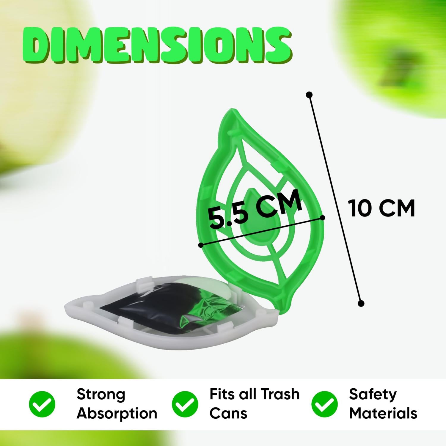 2Pk Self Adhesive Leaf Design Bin Fresheners