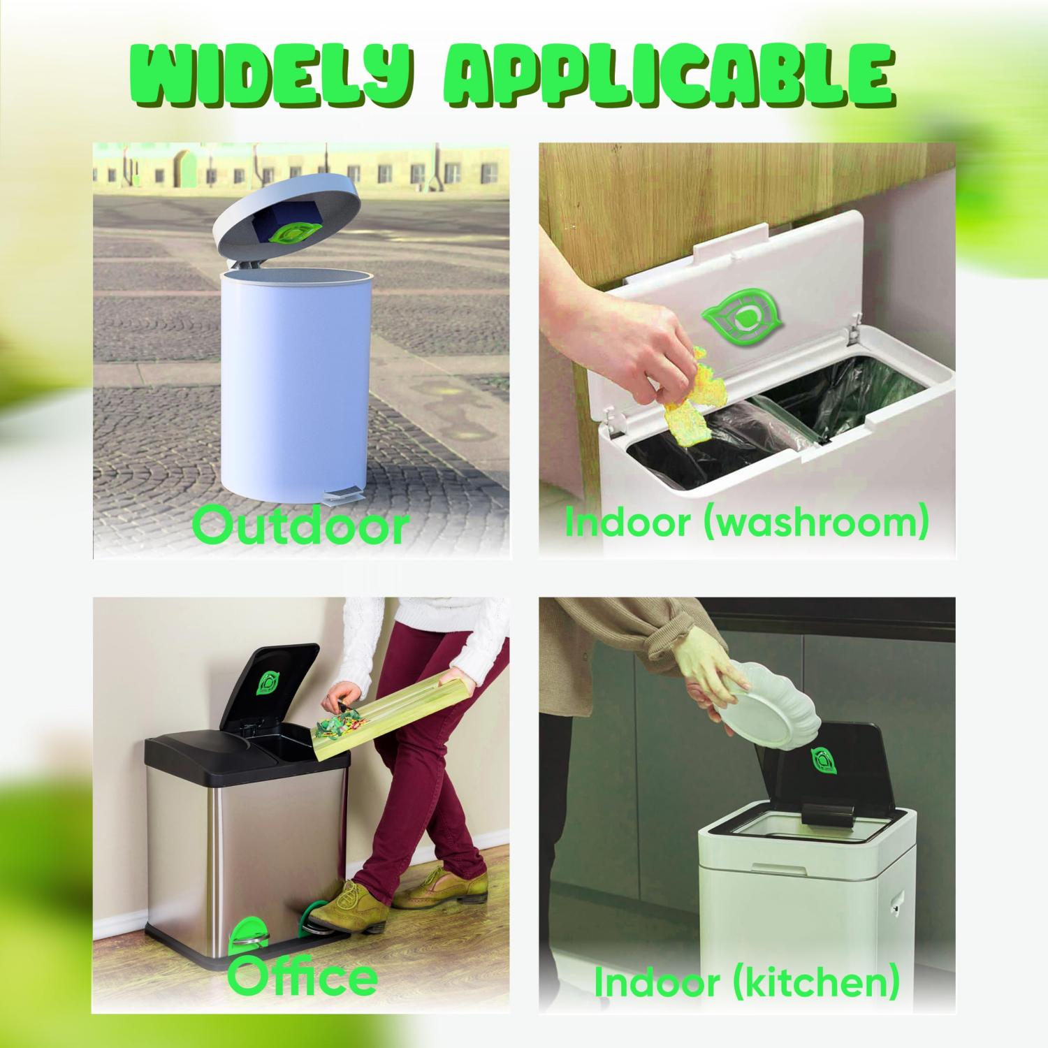 2Pk Self Adhesive Leaf Design Bin Fresheners