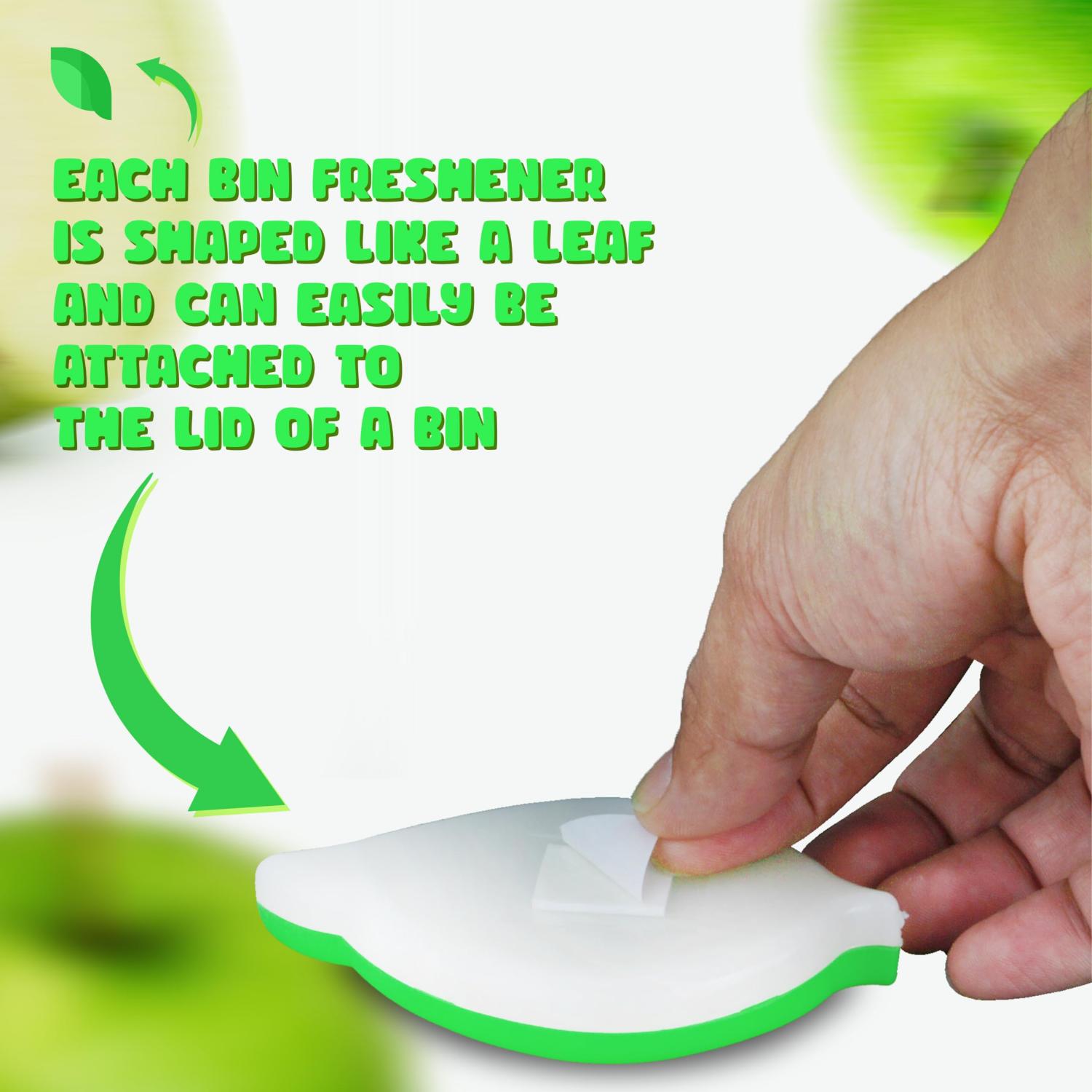 2Pk Self Adhesive Leaf Design Bin Fresheners
