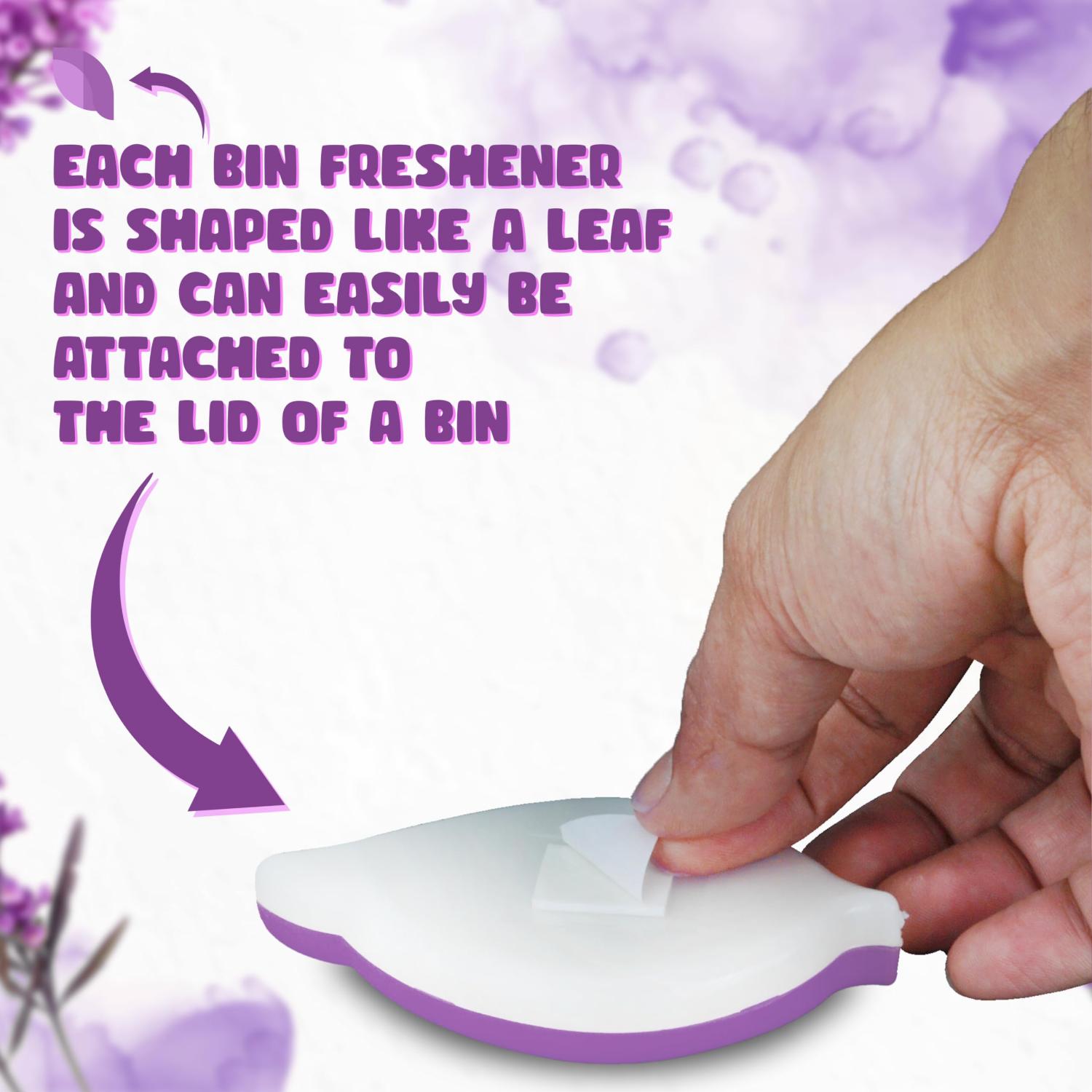 2Pk Self Adhesive Leaf Design Bin Fresheners