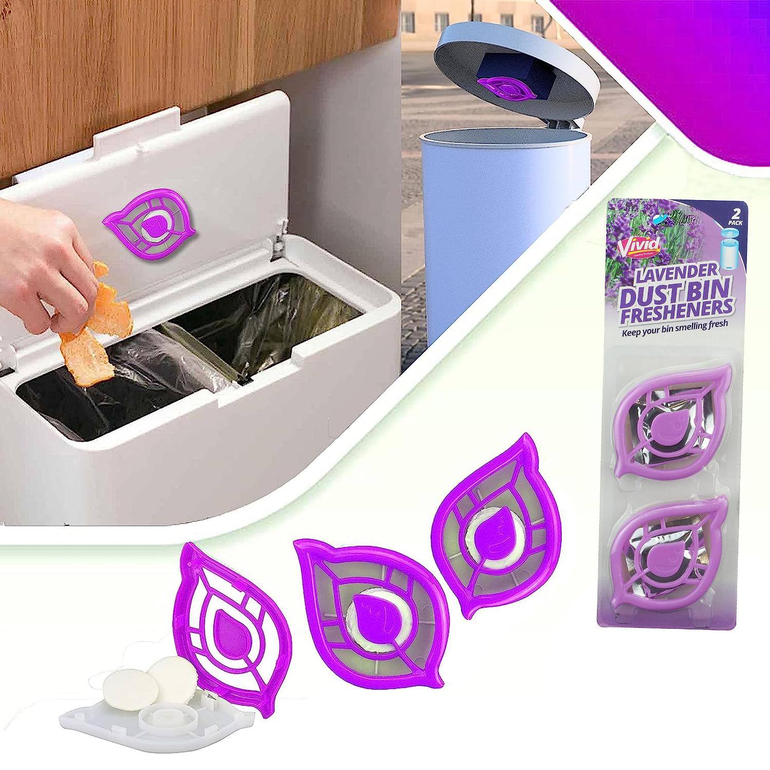 2Pk Self Adhesive Leaf Design Bin Fresheners