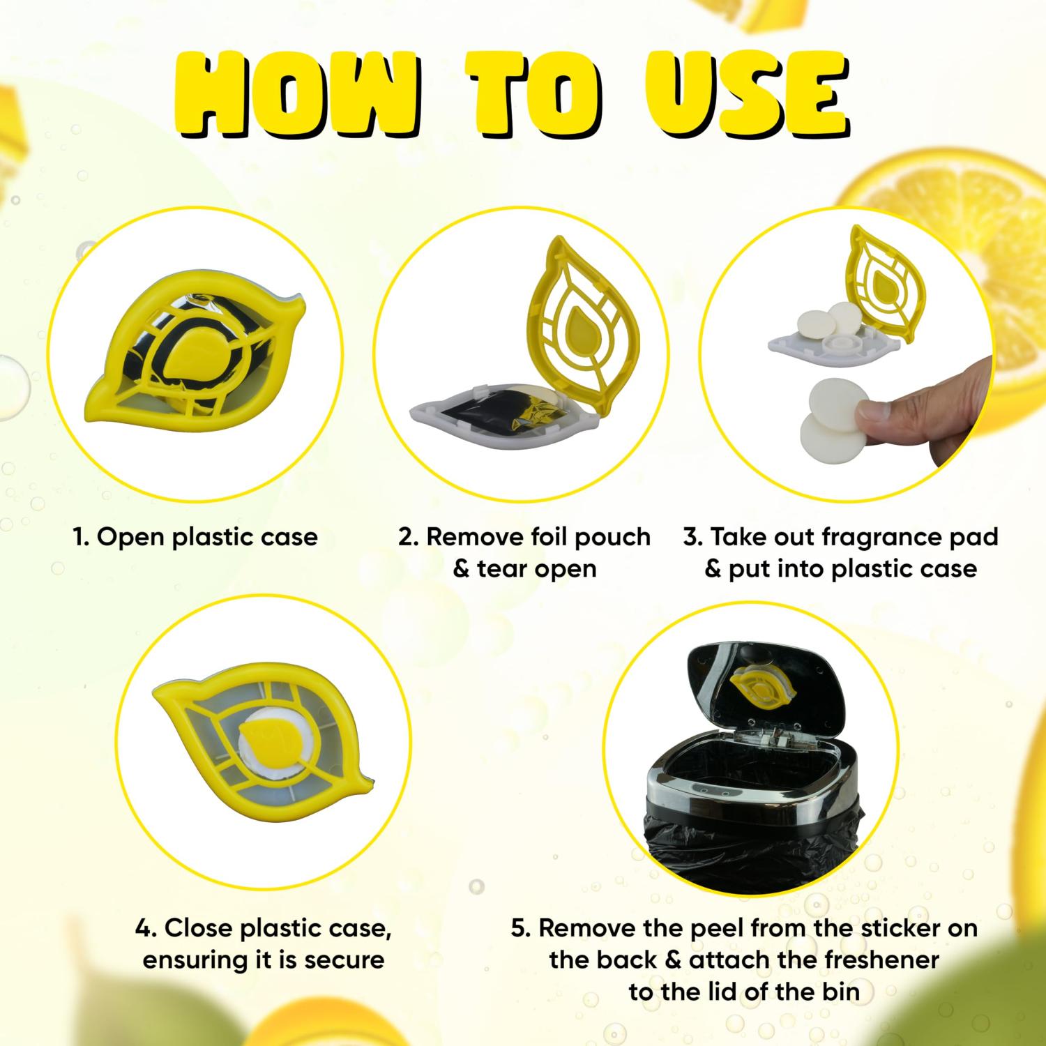 2Pk Self Adhesive Leaf Design Bin Fresheners