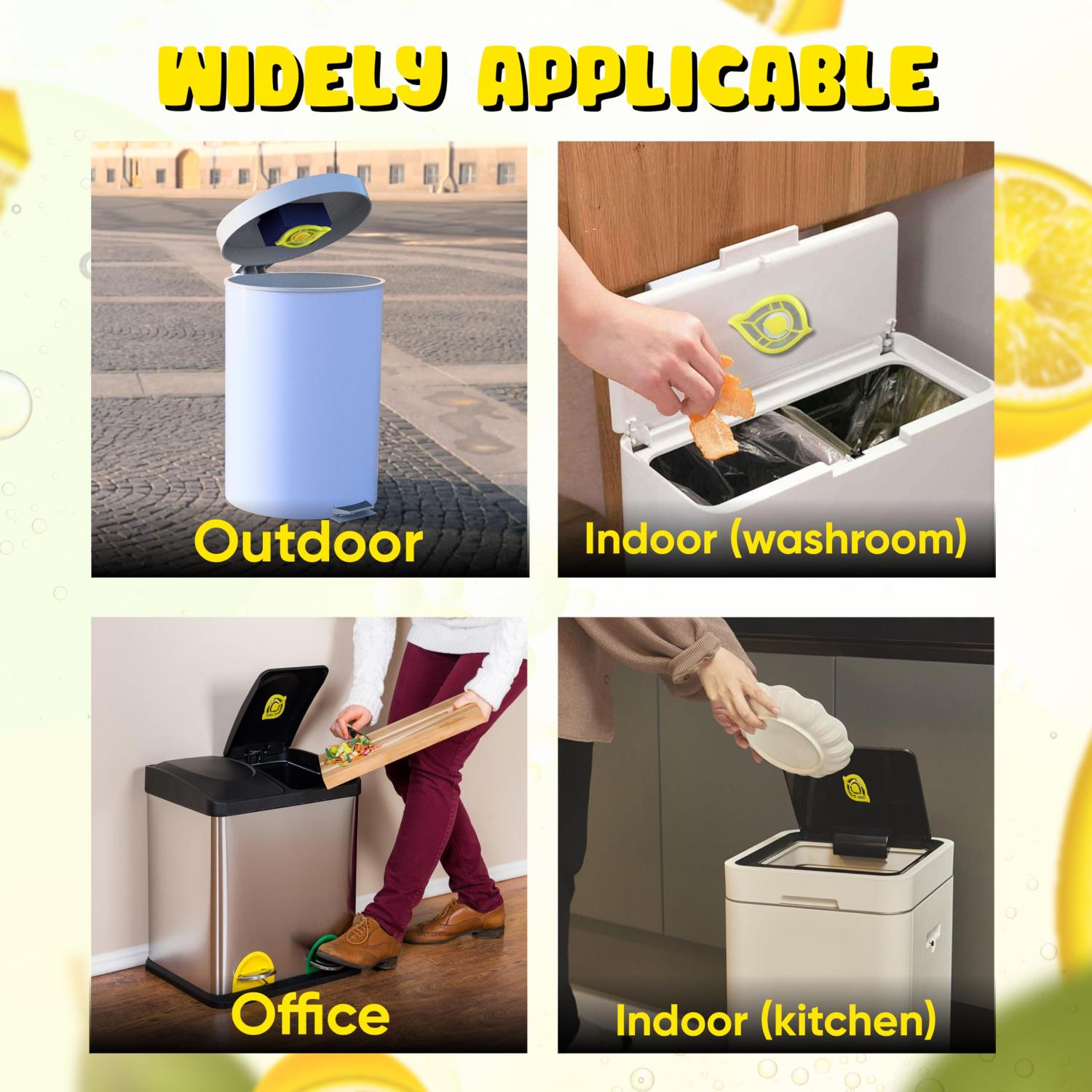 2Pk Self Adhesive Leaf Design Bin Fresheners