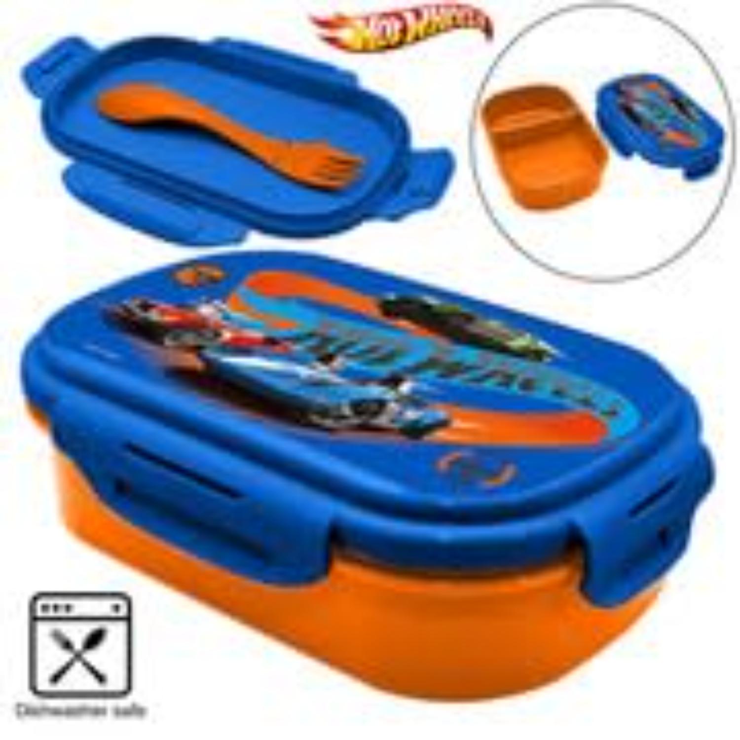 Kids BPA Free Plastic Lunch Box with Cutlery - Assorted